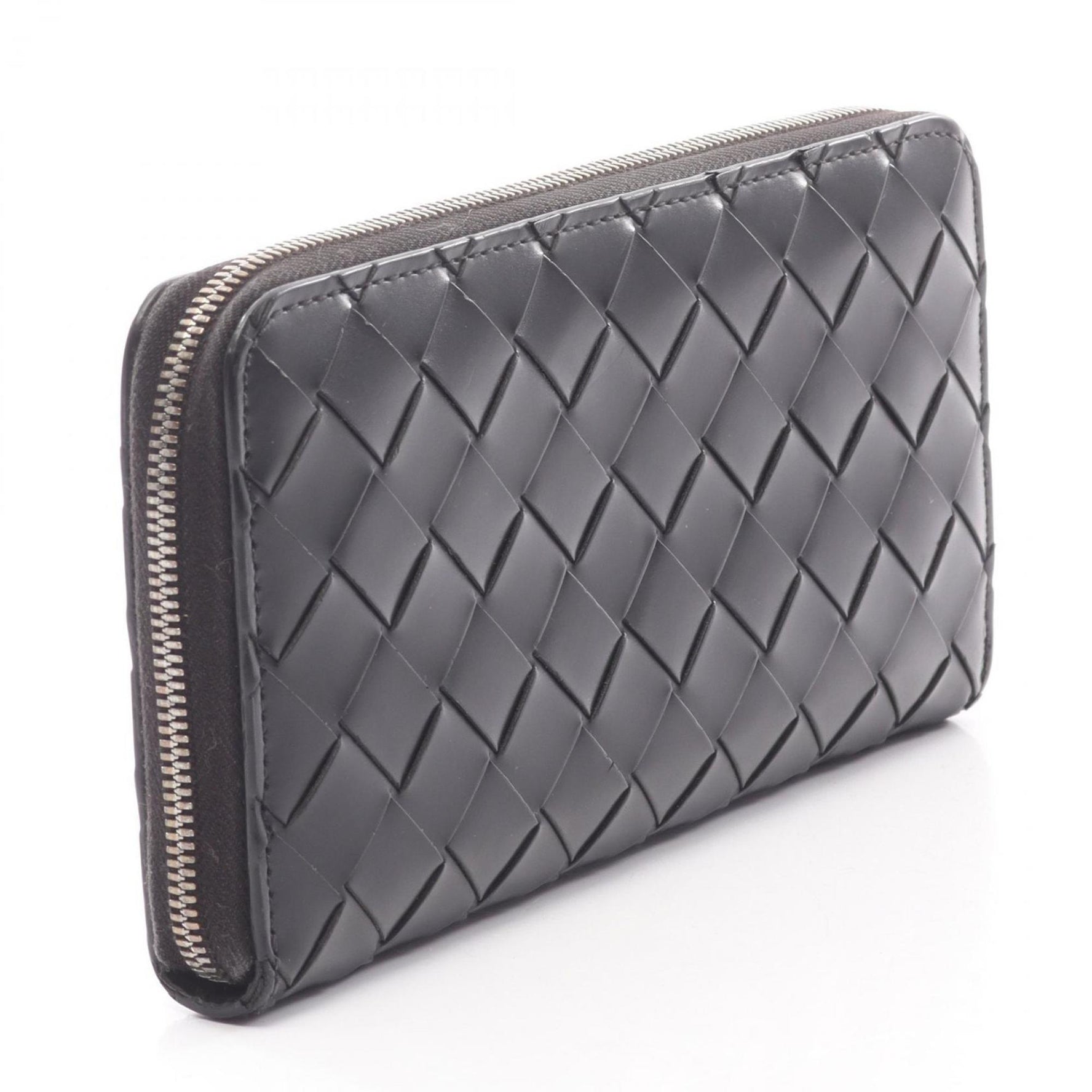 Bottega Veneta Intrecciato round long wallet, leather, men's and