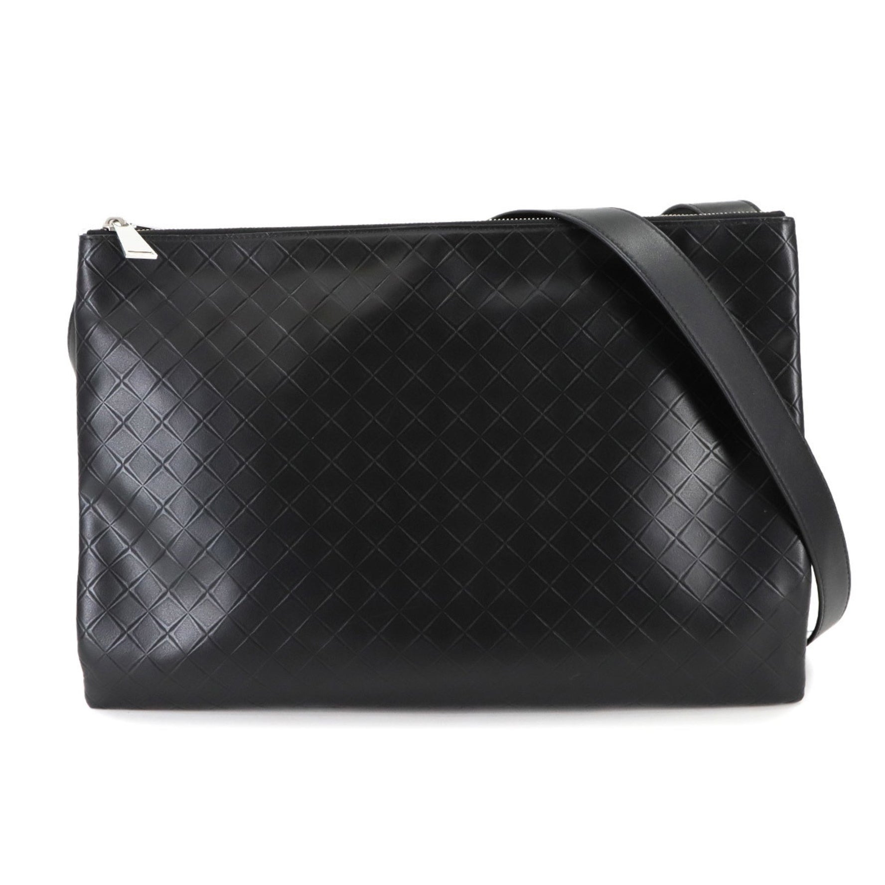 BOTTEGA VENETA Intreccio Mirage Shoulder Bag Leather Silver Hardware