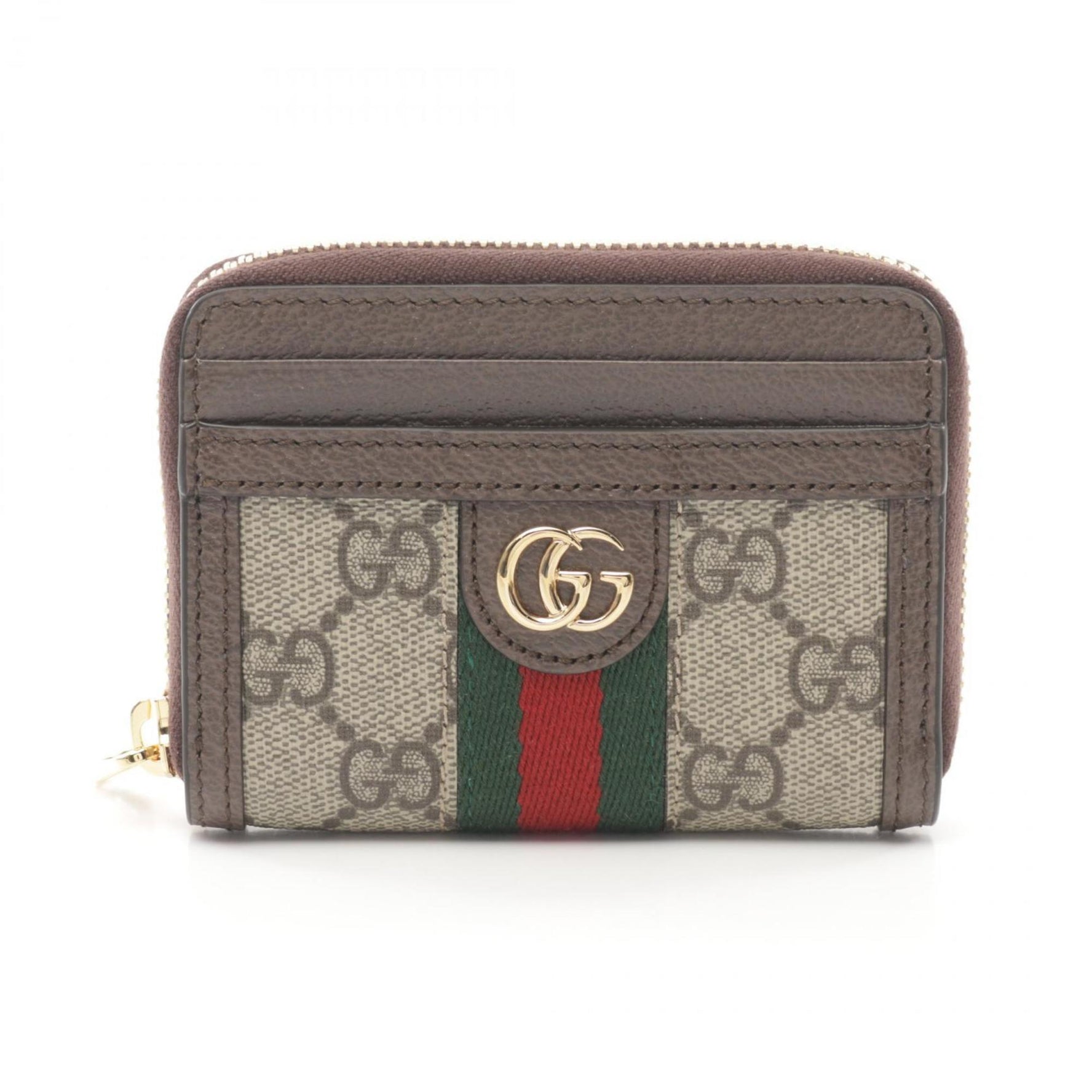 GUCCI Ophidia GG Supreme Card Case PVC Coated Canvas Leather Women's Beige/Brown/Multicolor 65855296IWG8745