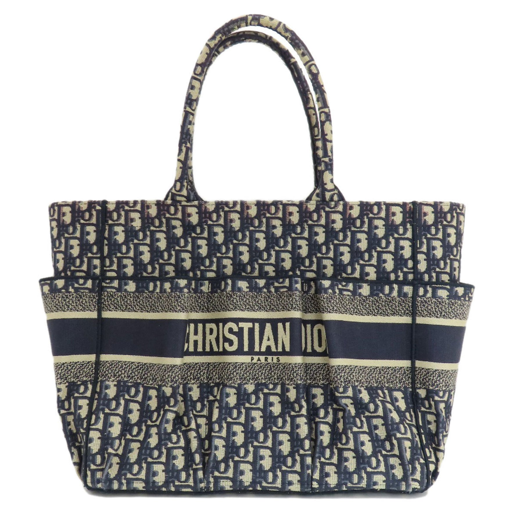 Christian Dior Trotter Pattern Tote Bag Canvas