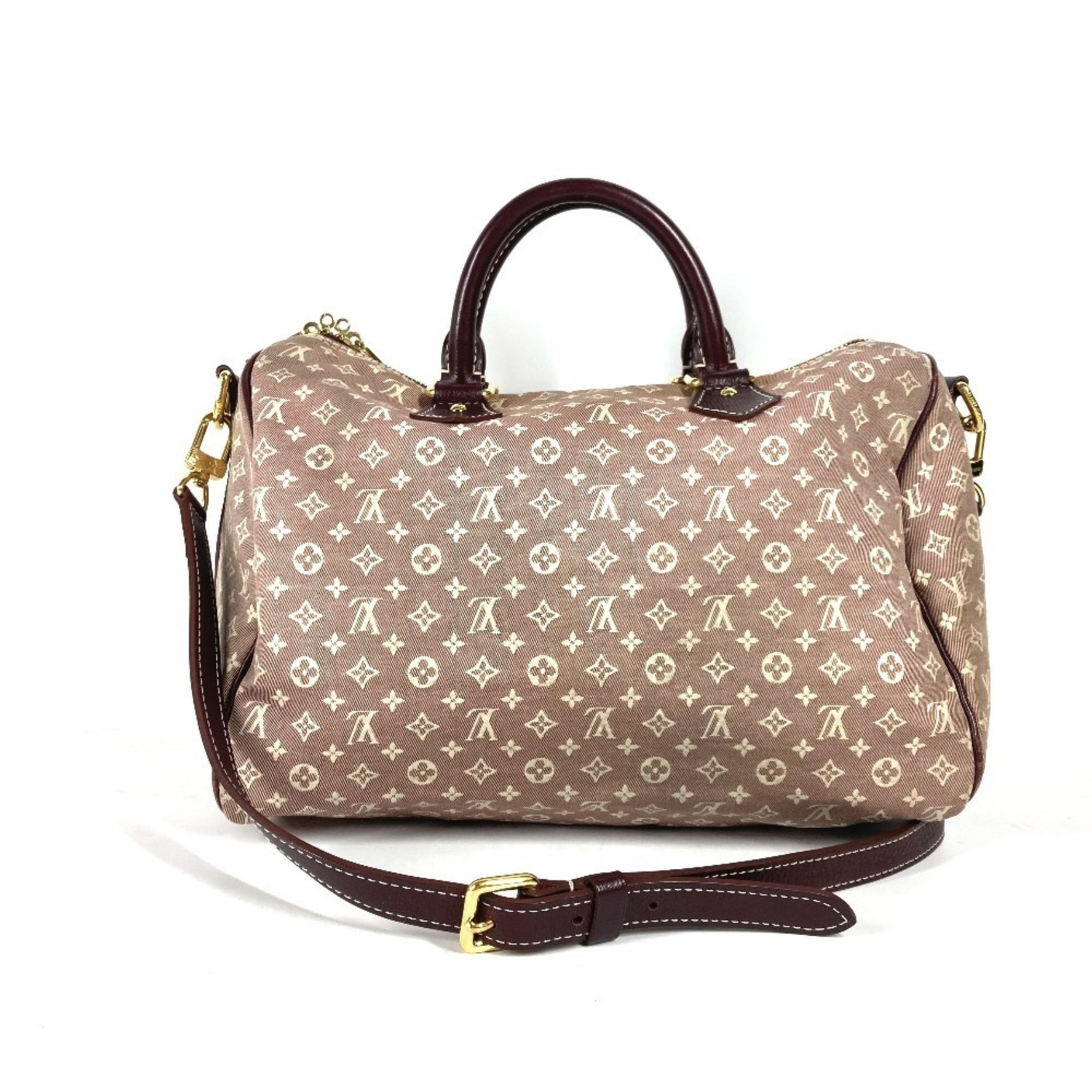 LOUIS VUITTON Monogram Idylle Speedy Bandouliere 30 Mini Boston Bag 2WAY Shoulder Handbag Women's Sepia Red