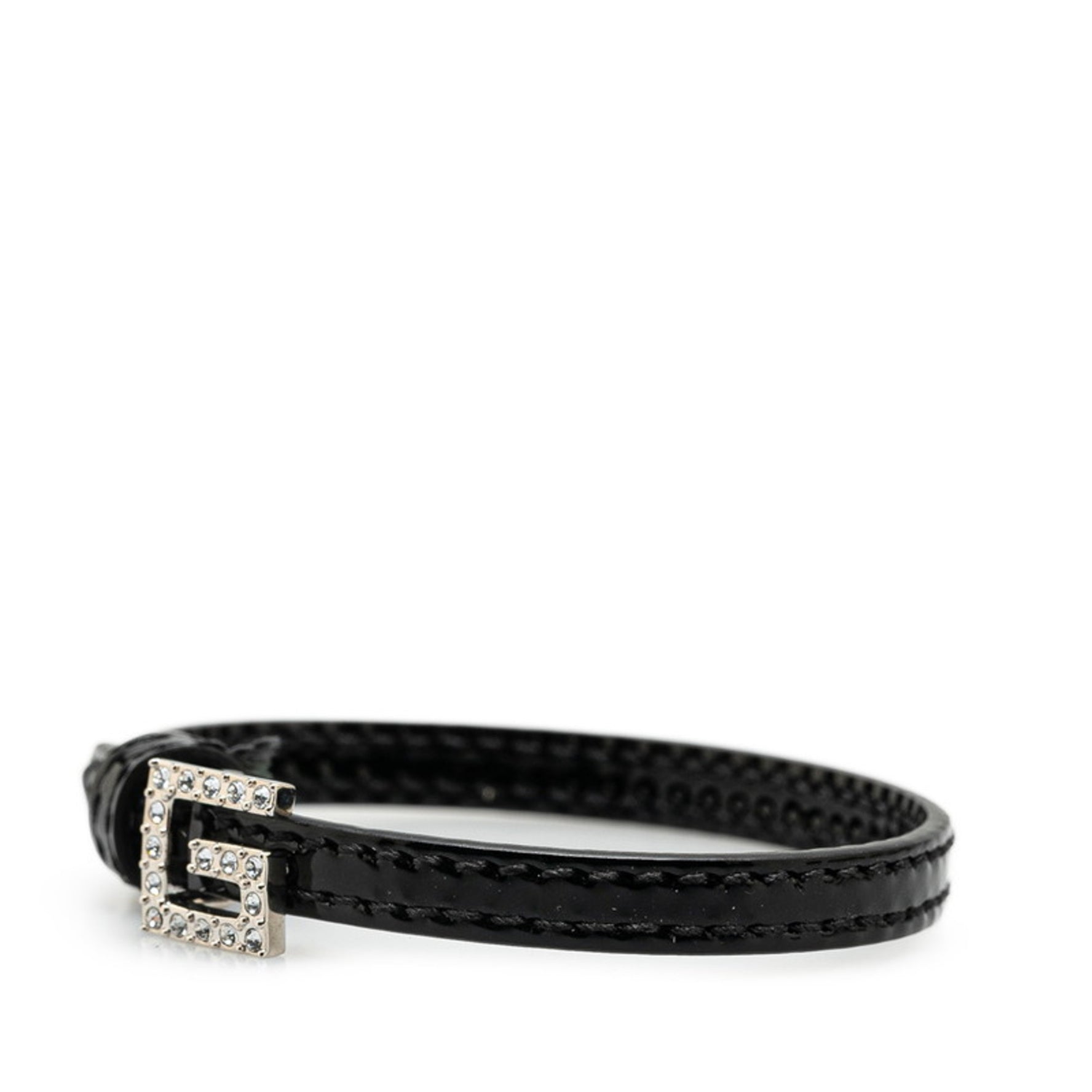 Gucci Square G Rhinestone Bracelet Leather