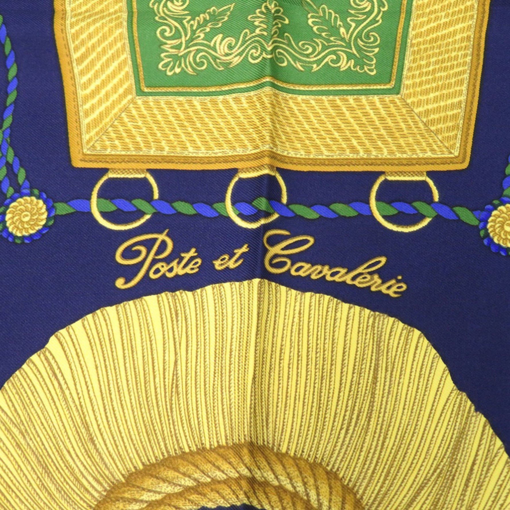 Hermès Carré 90 Poste et Cavalerie Saber Ornament Bag Silk Scarf Muffler 0108 HERMES