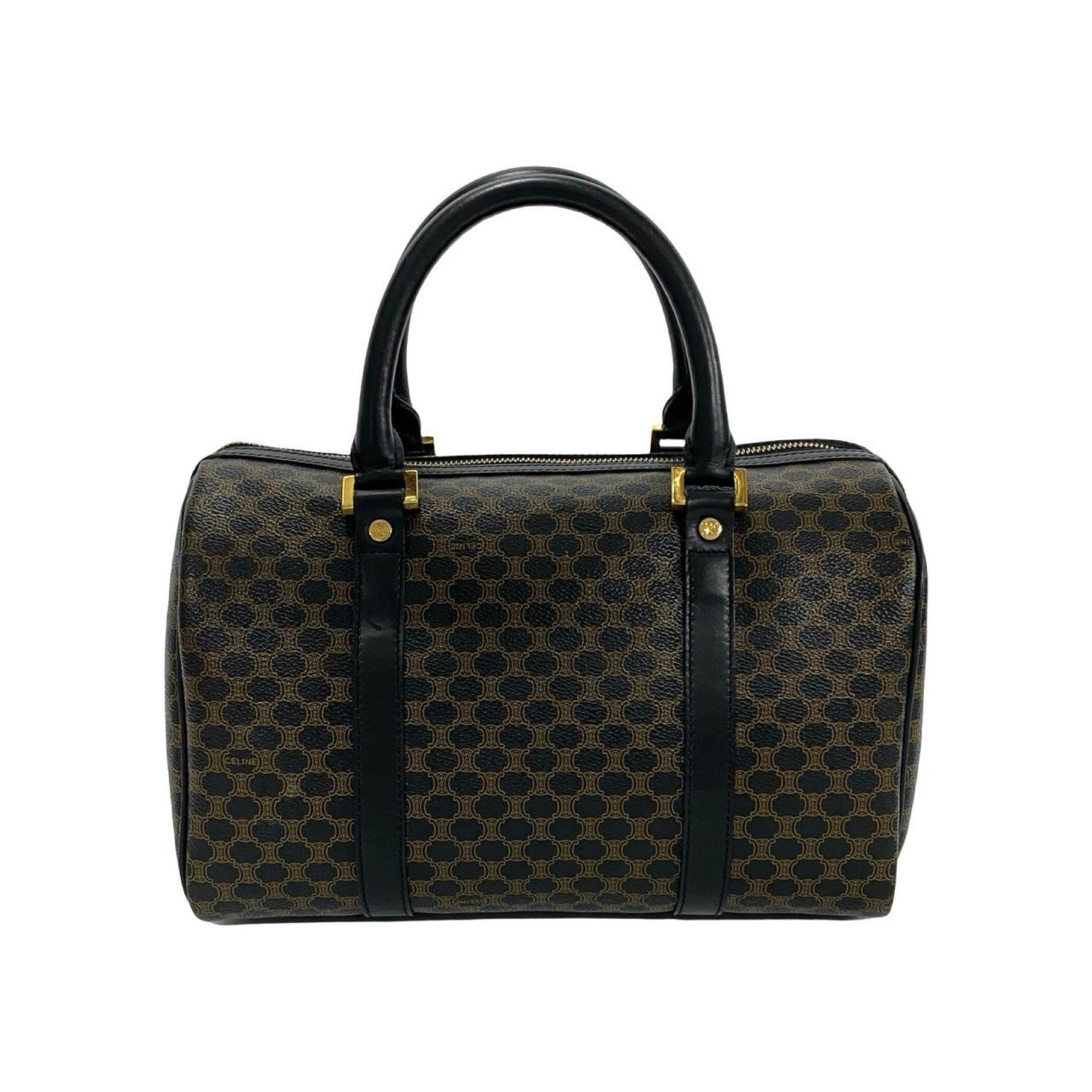 CELINE Macadam Blason Leather Mini Boston Bag