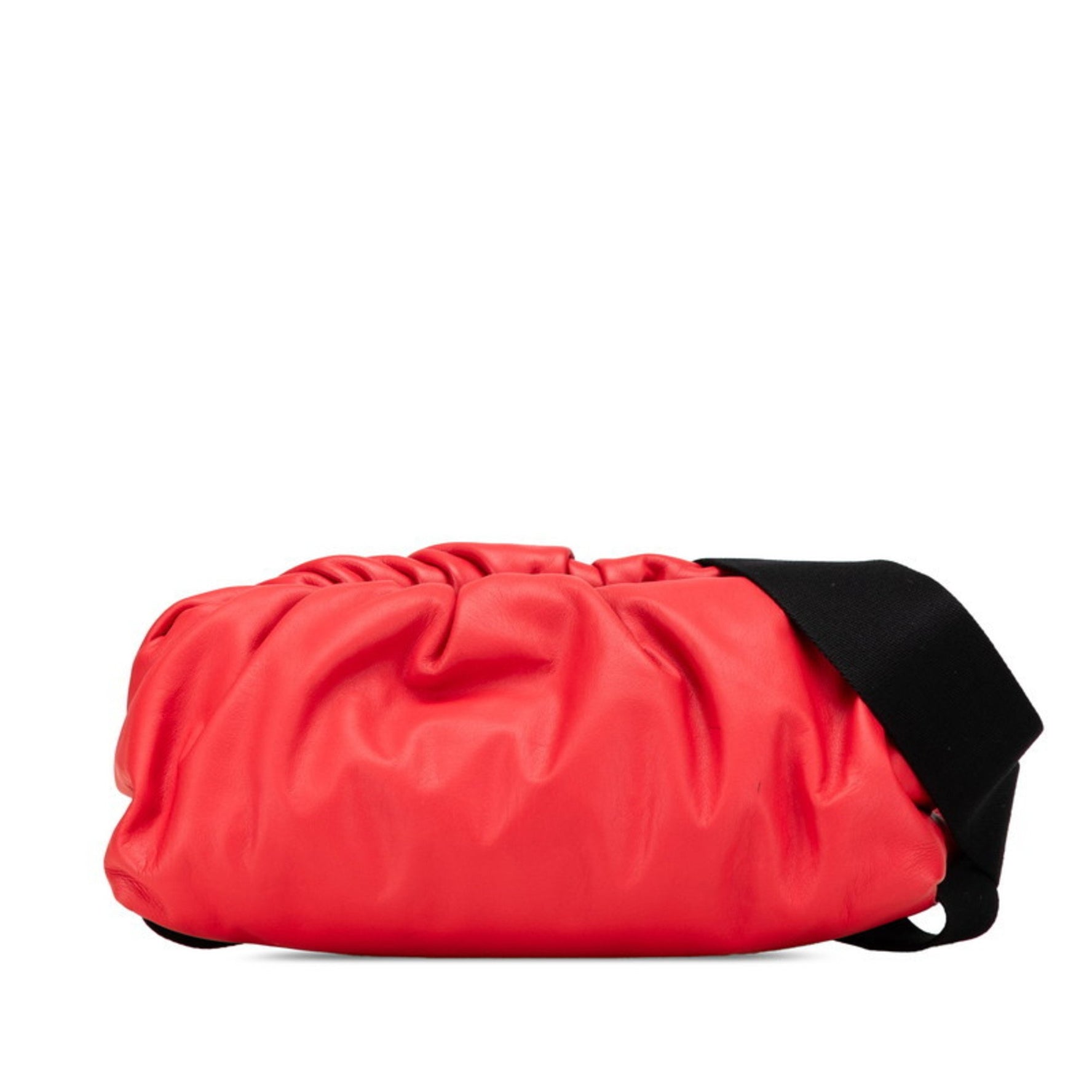 Bottega Veneta The Pouch Body Bag in Red and Black Leather