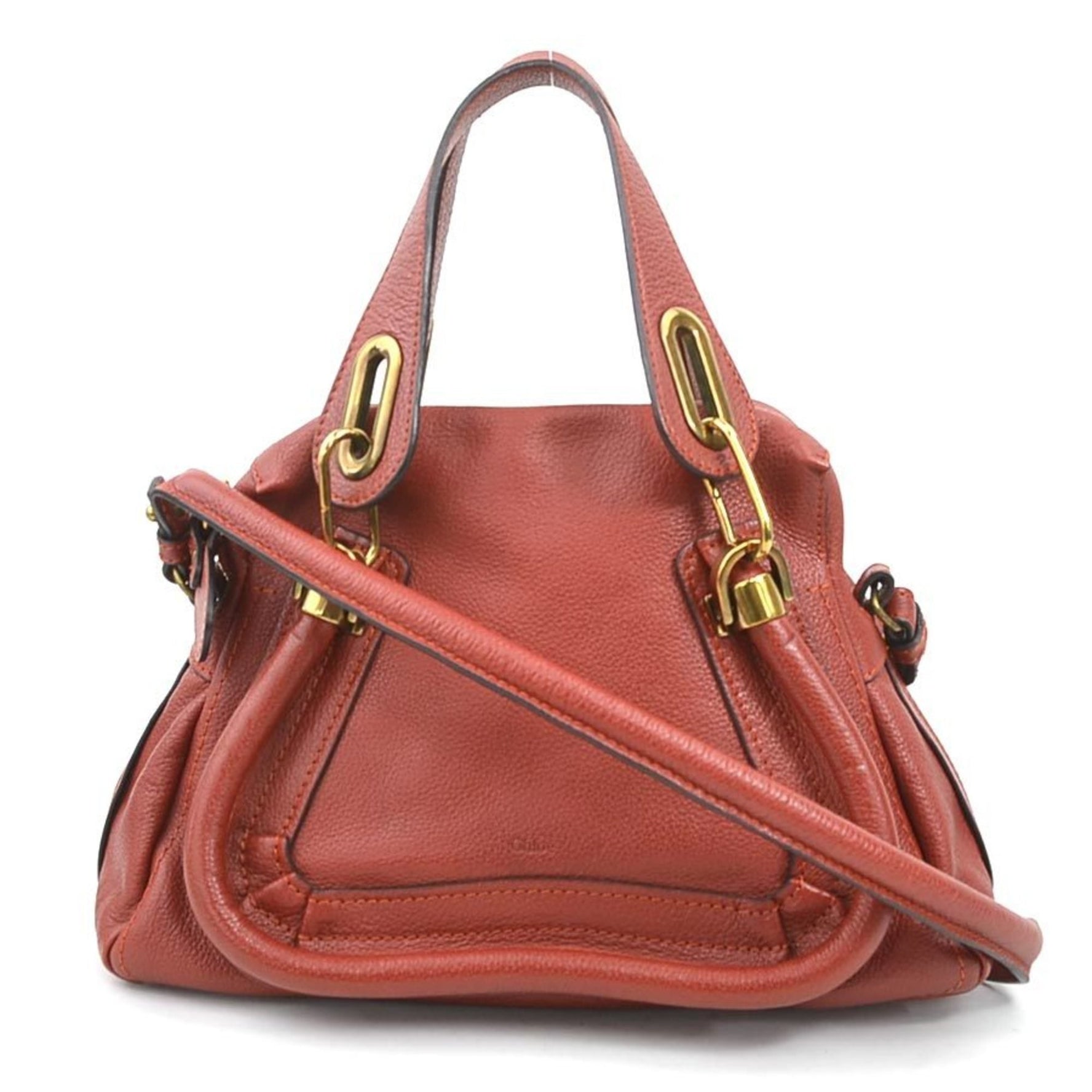 Chloé Chloe handbag shoulder bag Paraty leather red ladies