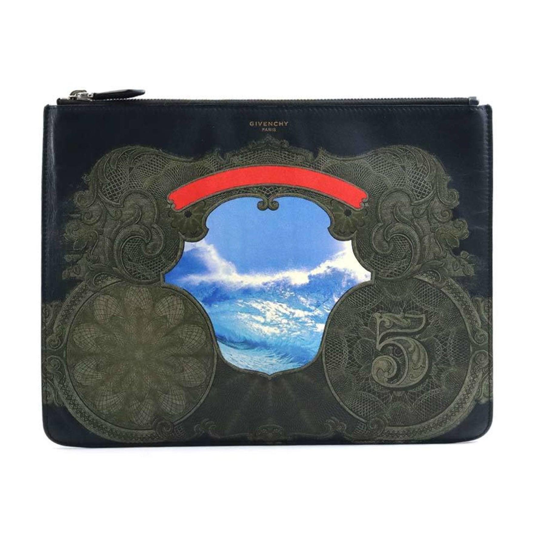 GIVENCHY clutch bag leather men's