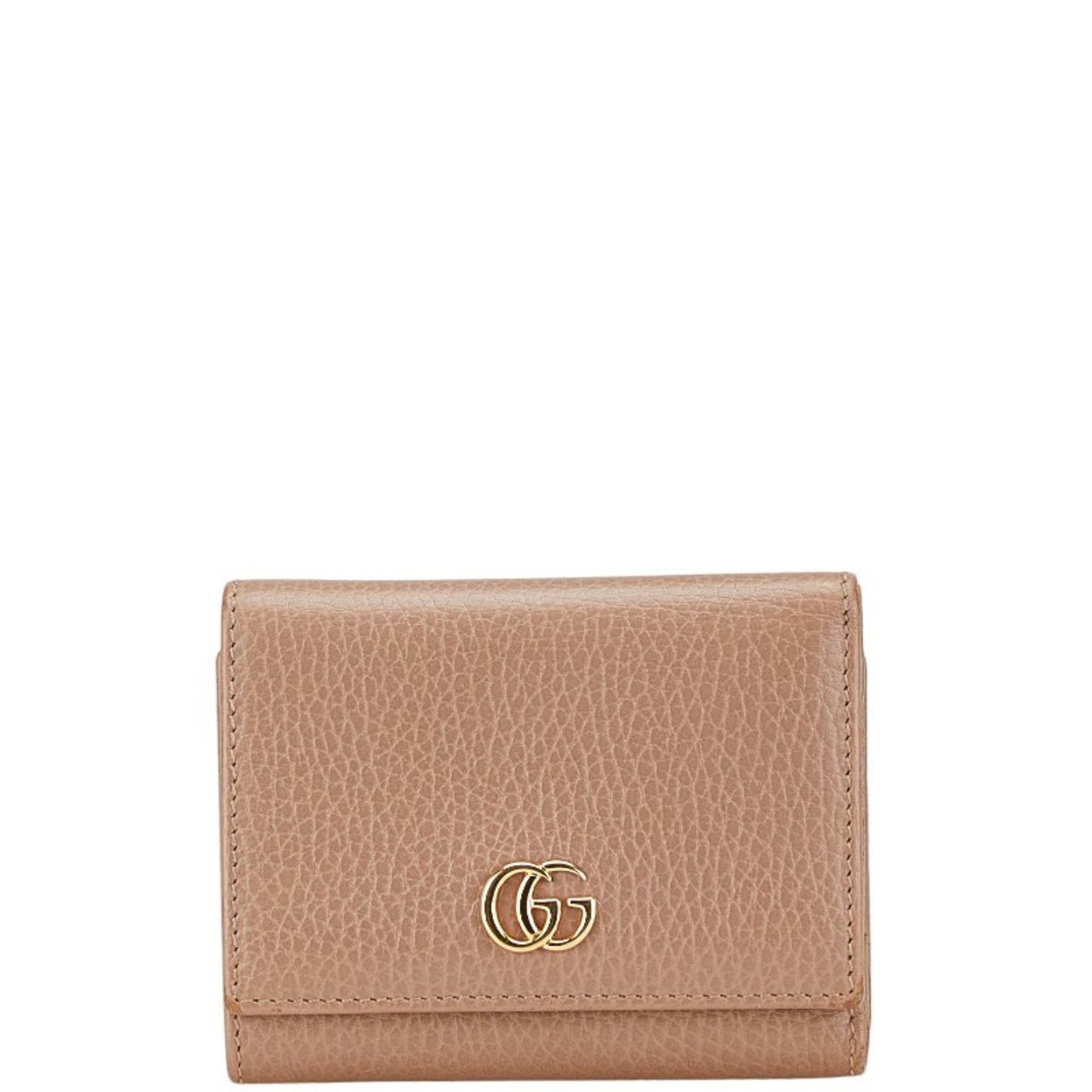 Gucci Petit Marmont Double G Compact Wallet Leather