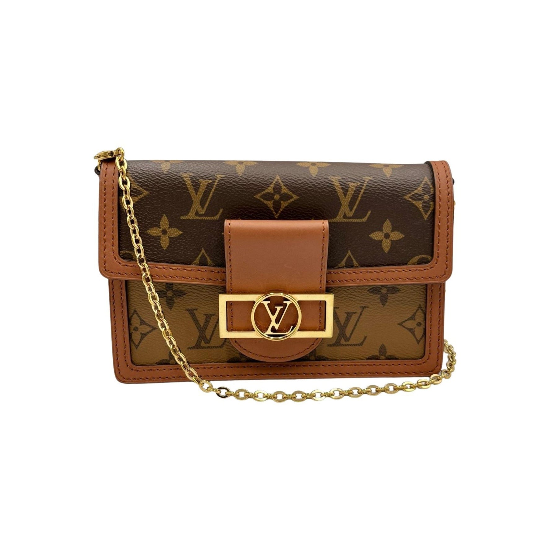 Louis Vuitton Portefeuille Dauphine Monogram Reverse Shoulder Bag Leather