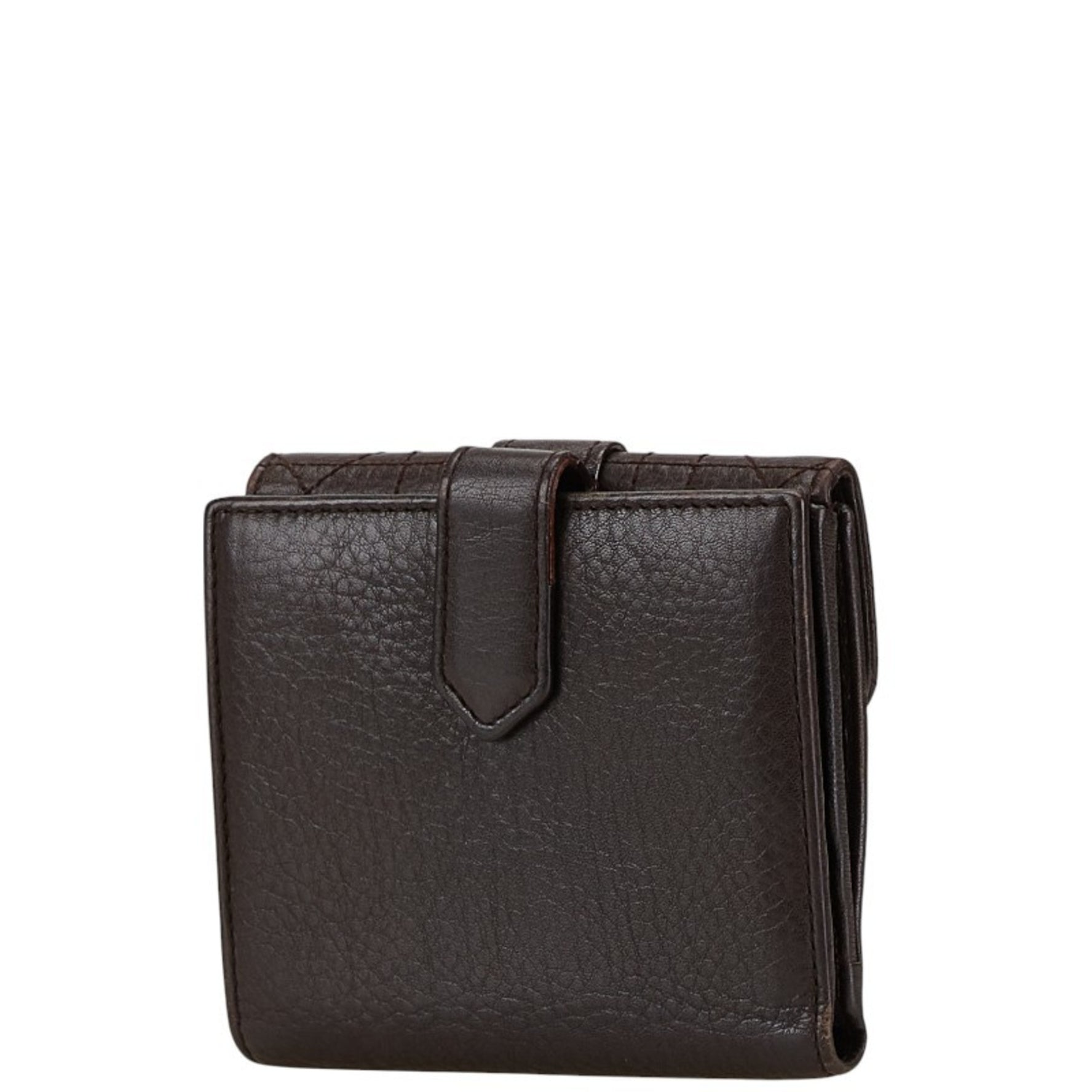 Christian Dior Dior Cannage Stitch W Bi-fold Wallet Leather