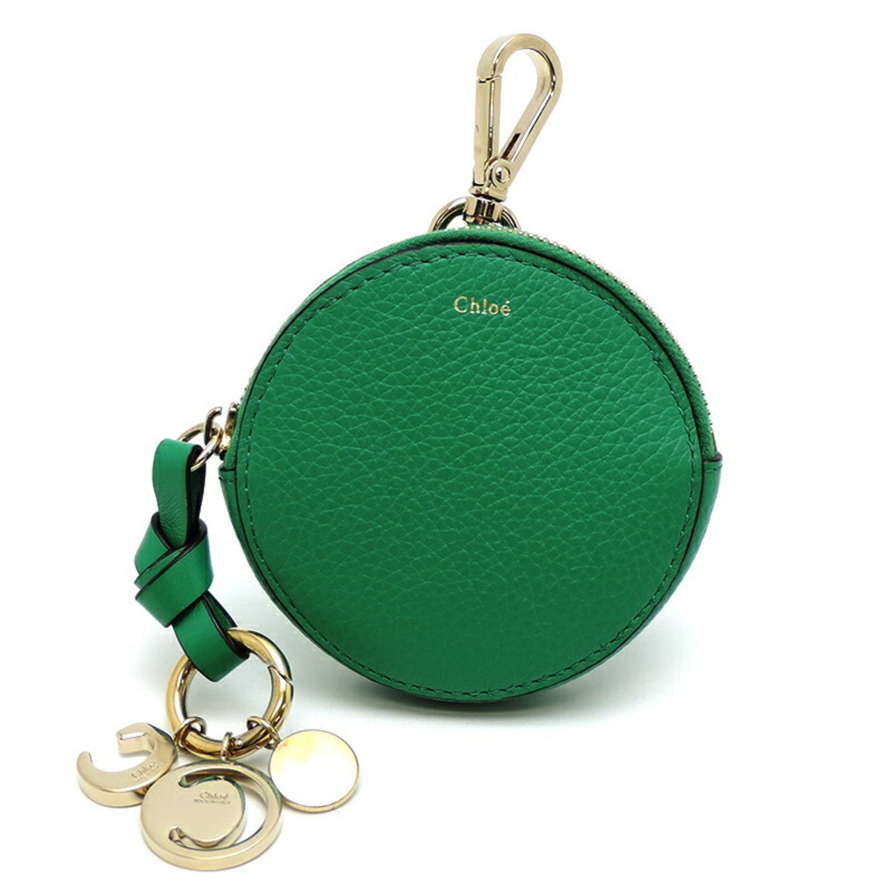 Chloé Chloe Alphabet Small Coin Purse Case Leather