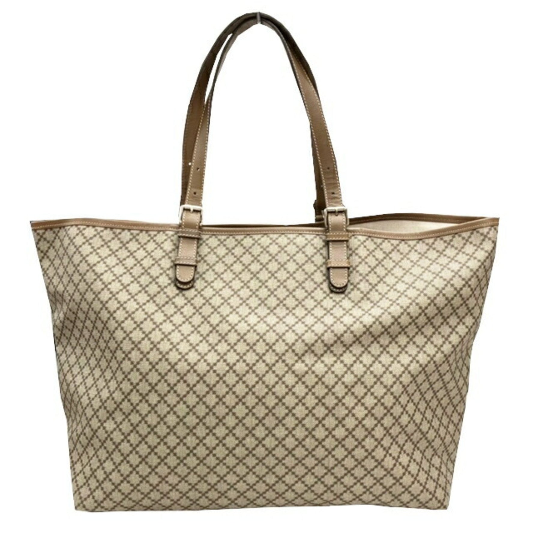 GUCCI Diamante Tote Bag Leather Silver Hardware