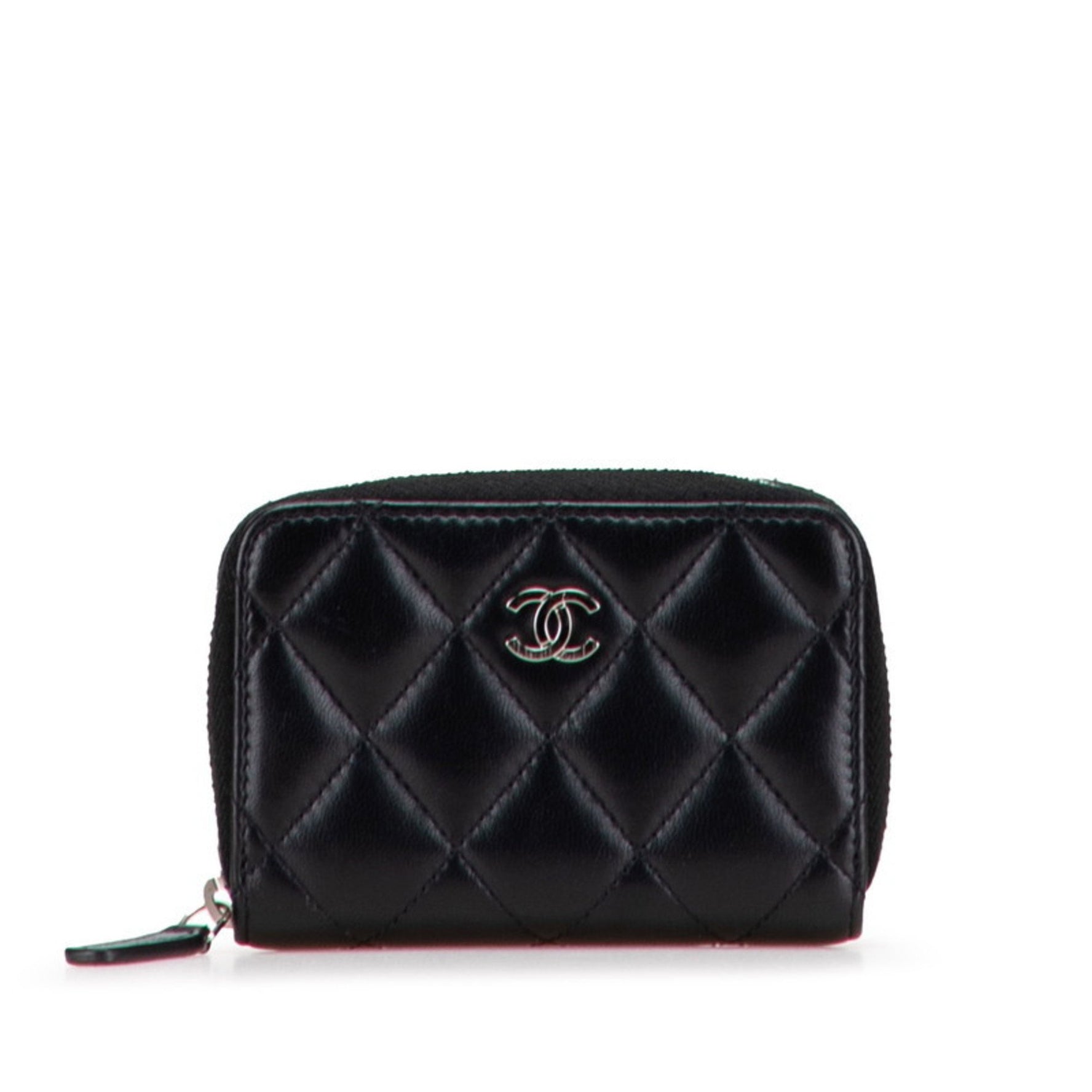 CHANEL Matelasse Classic Zip Coin Purse with Coco Mark, Lambskin