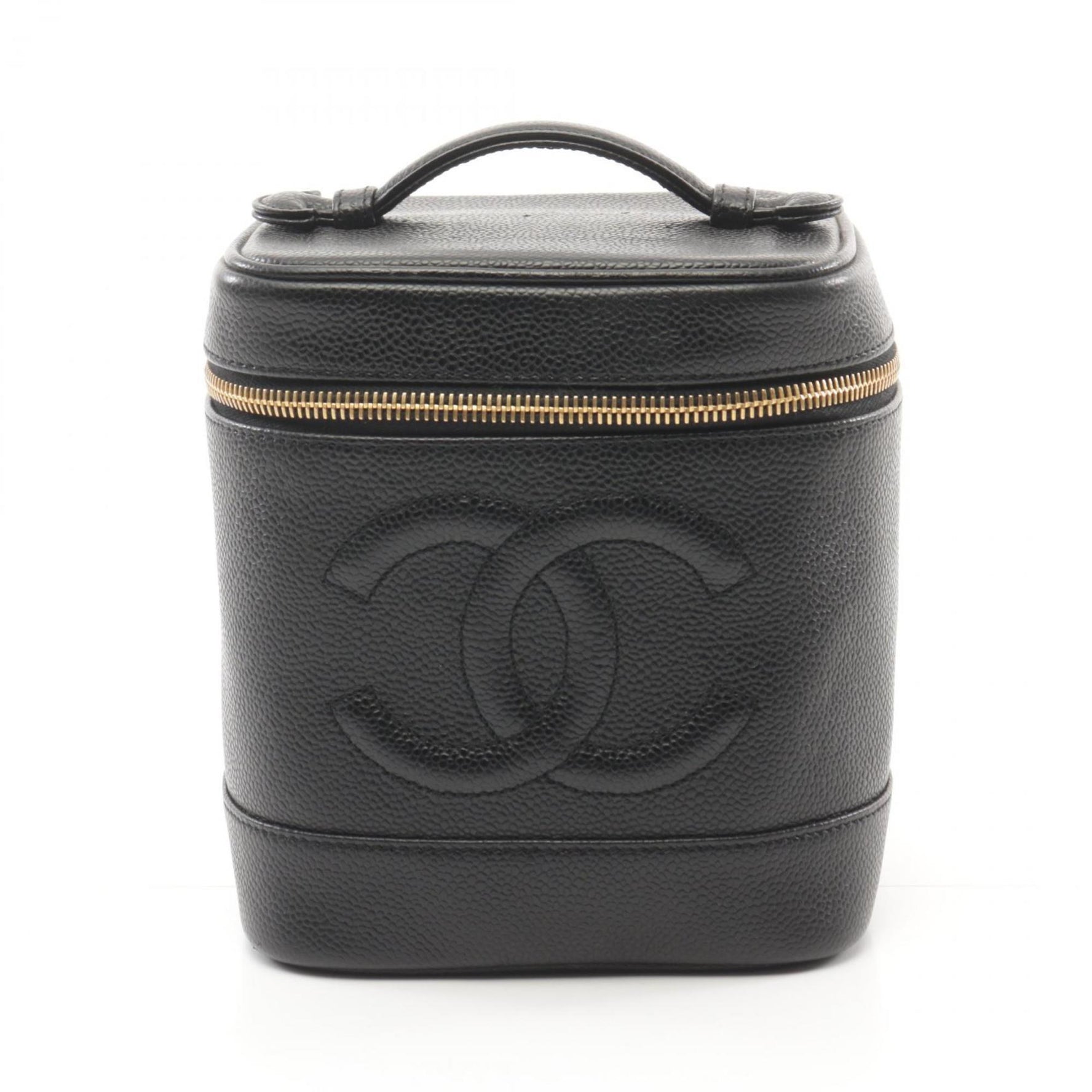 CHANEL Coco Mark Handbag Bag Caviar Skin (Grained Calf) Women's Black A01998