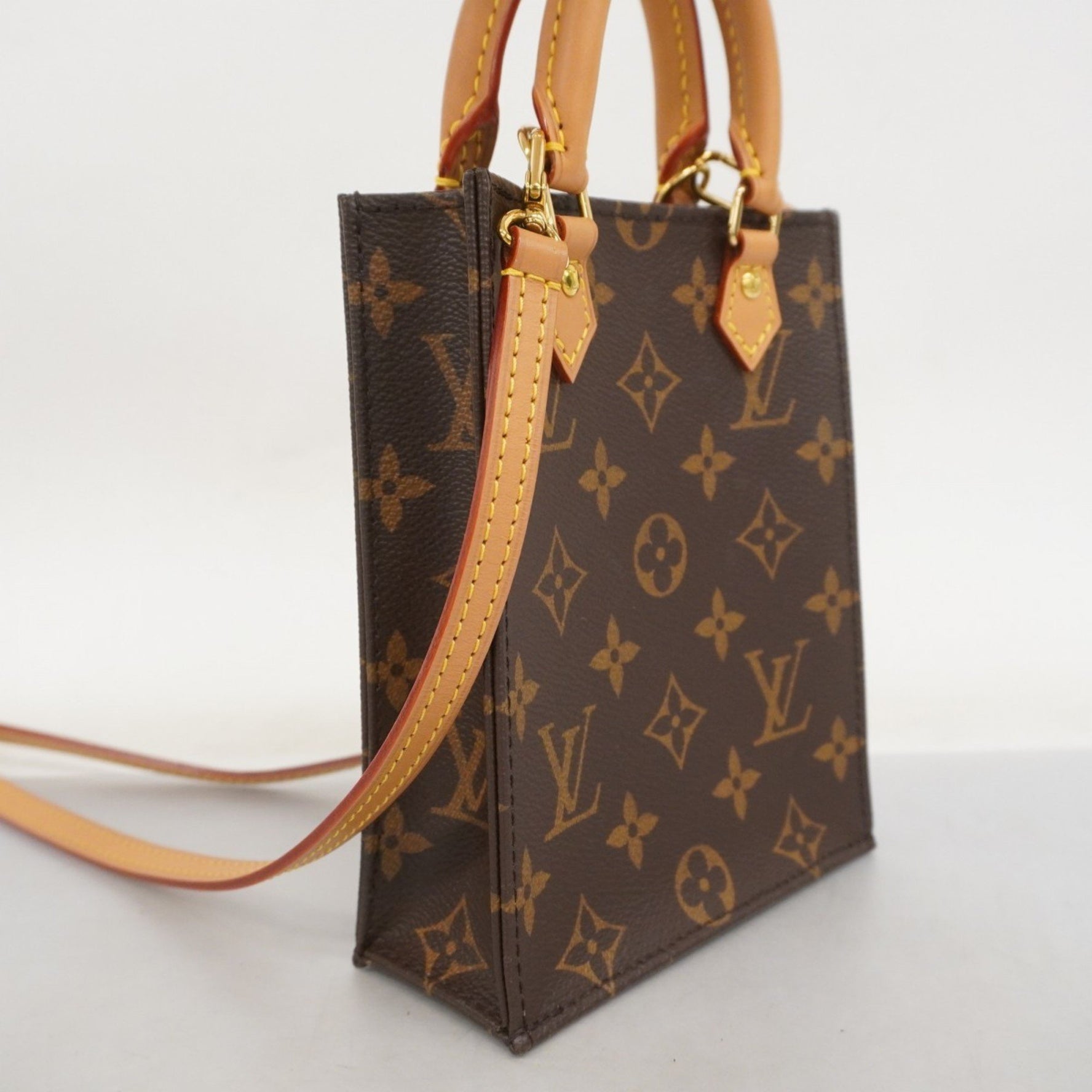 Louis Vuitton Monogram Petite Sac Plat handbag bag