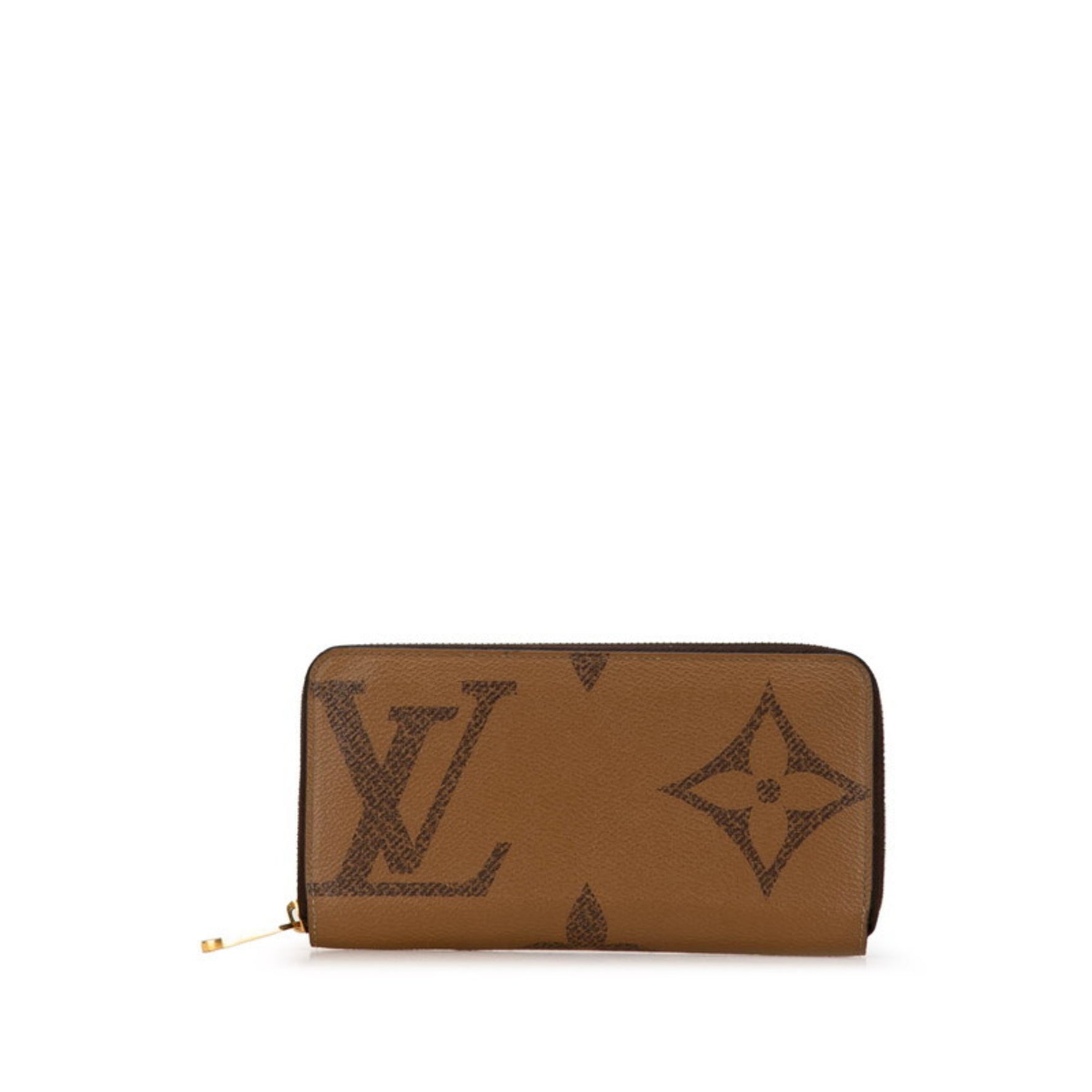 Louis Vuitton Monogram Giant Reverse Zippy Wallet Round Long M69353 Brown PVC Leather Women's LOUIS VUITTON