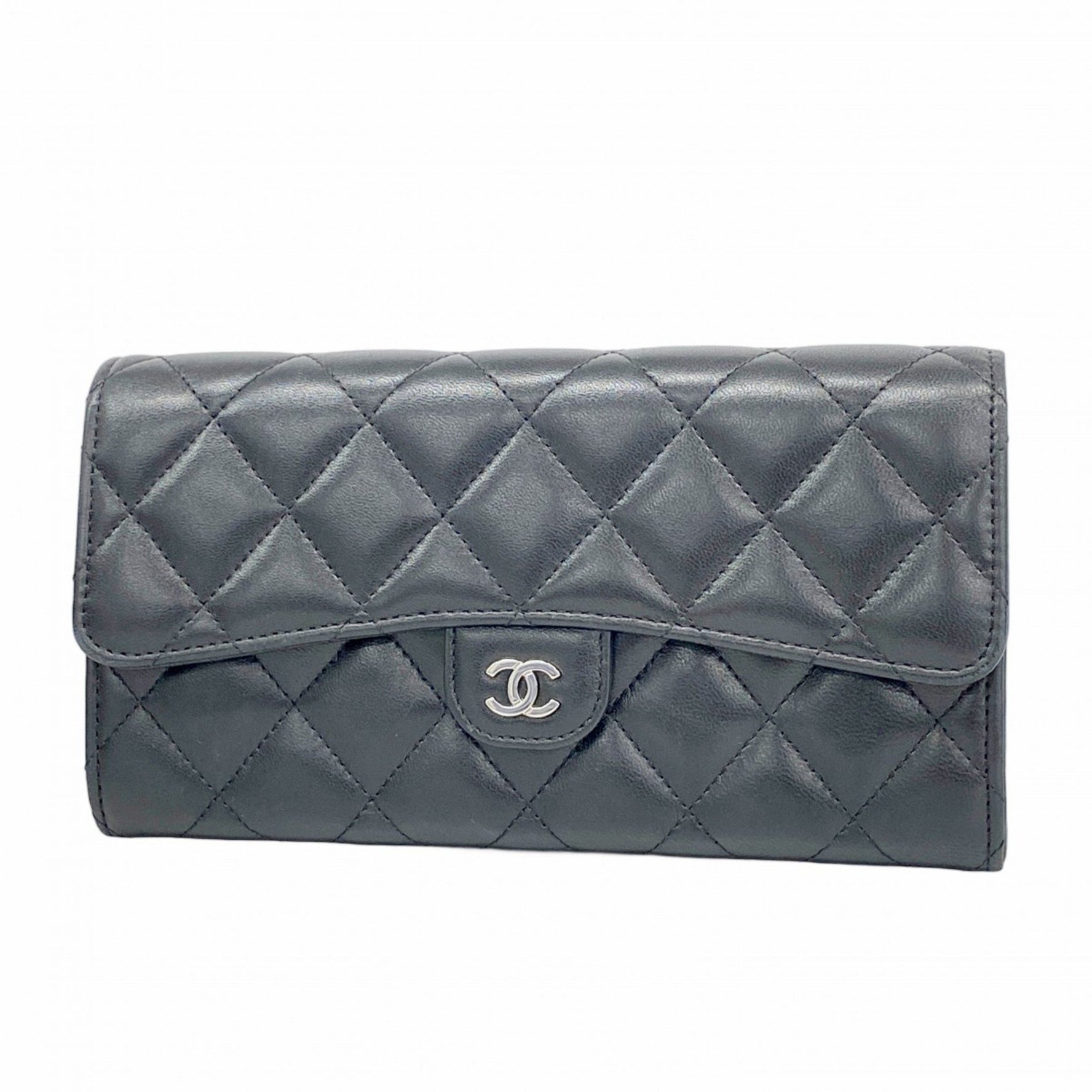 Chanel Matelasse Long Wallet, Lambskin