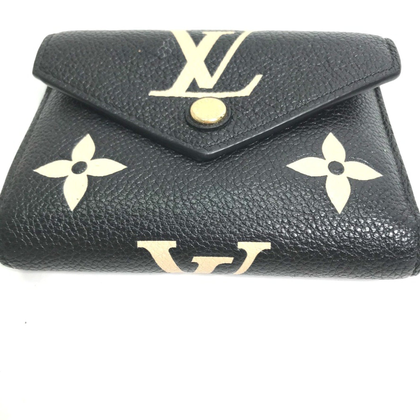 Louis Vuitton MonogramEmpreinte Compact wallet Trifold wallet Beige