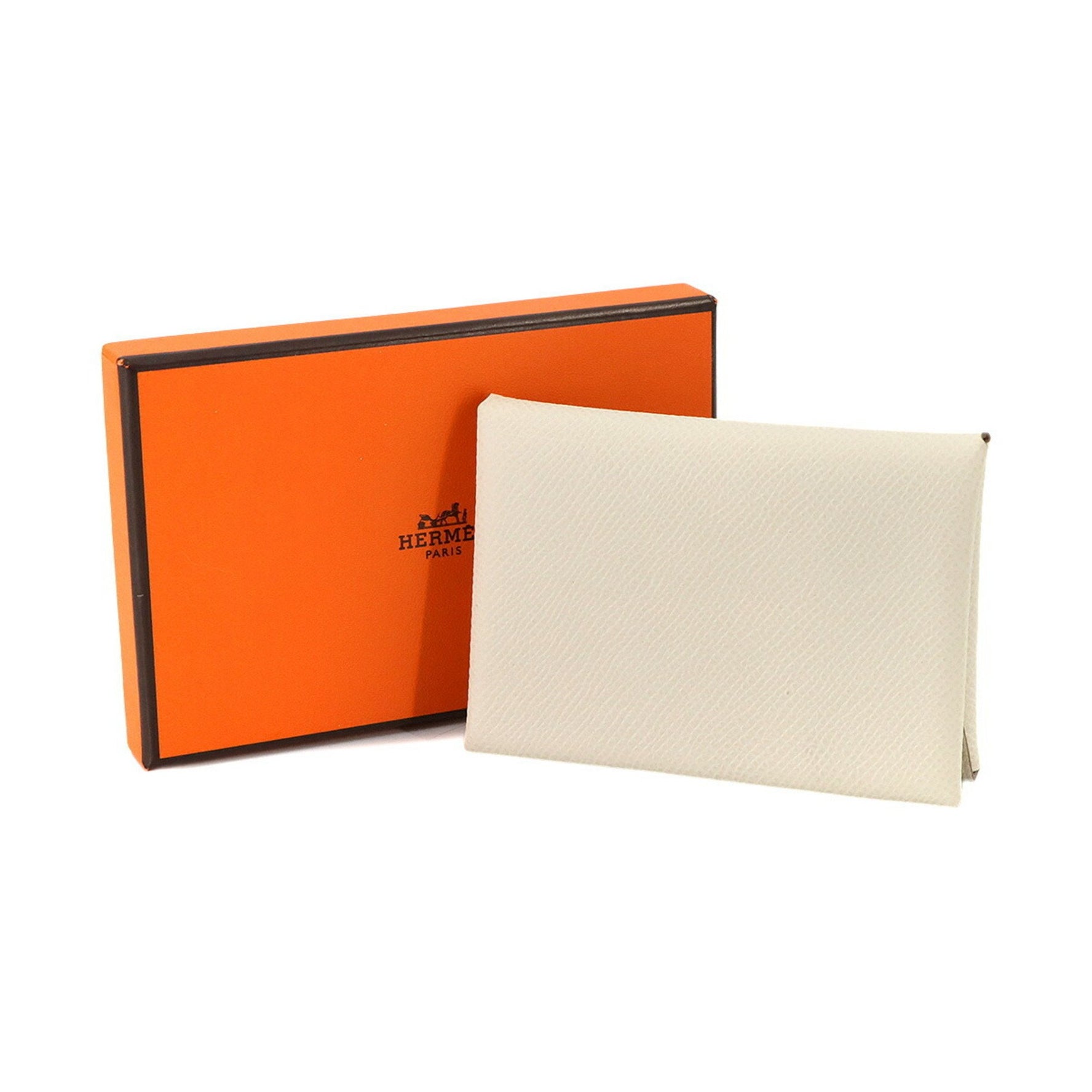 Hermes Hermès Calvi Duo Card Case, Epson Crepe, Double Stamped, Case