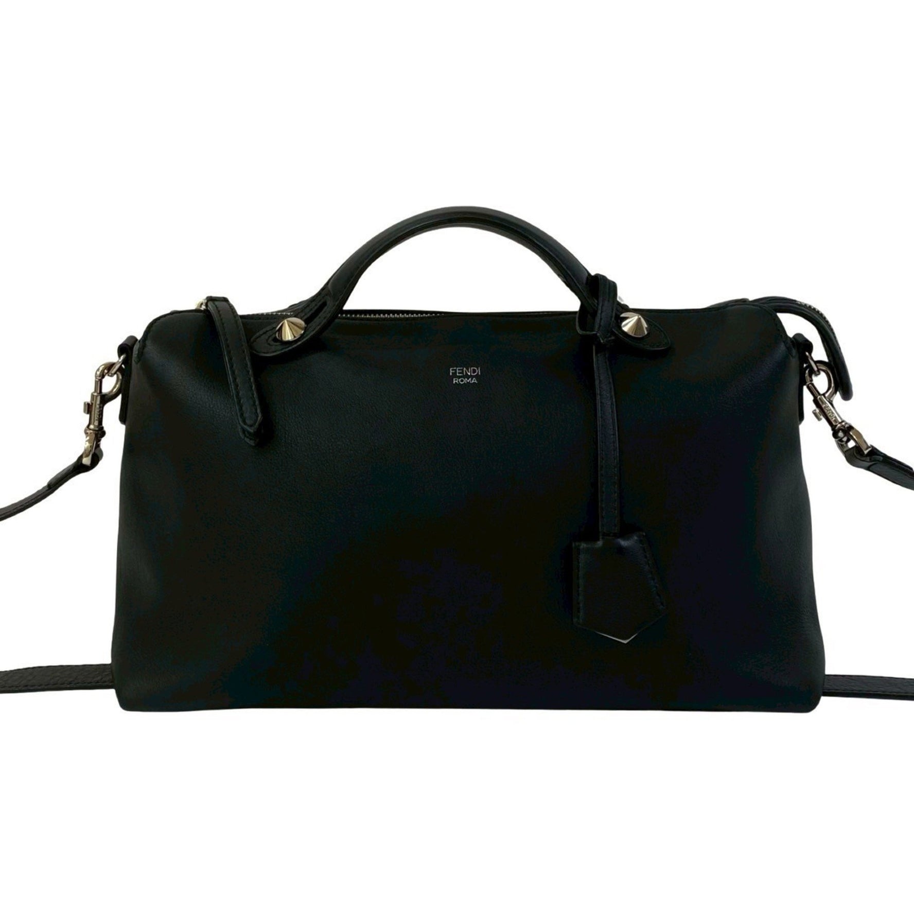FENDI By the Way Large Leather Handbag, Mini Boston Bag, Shoulder