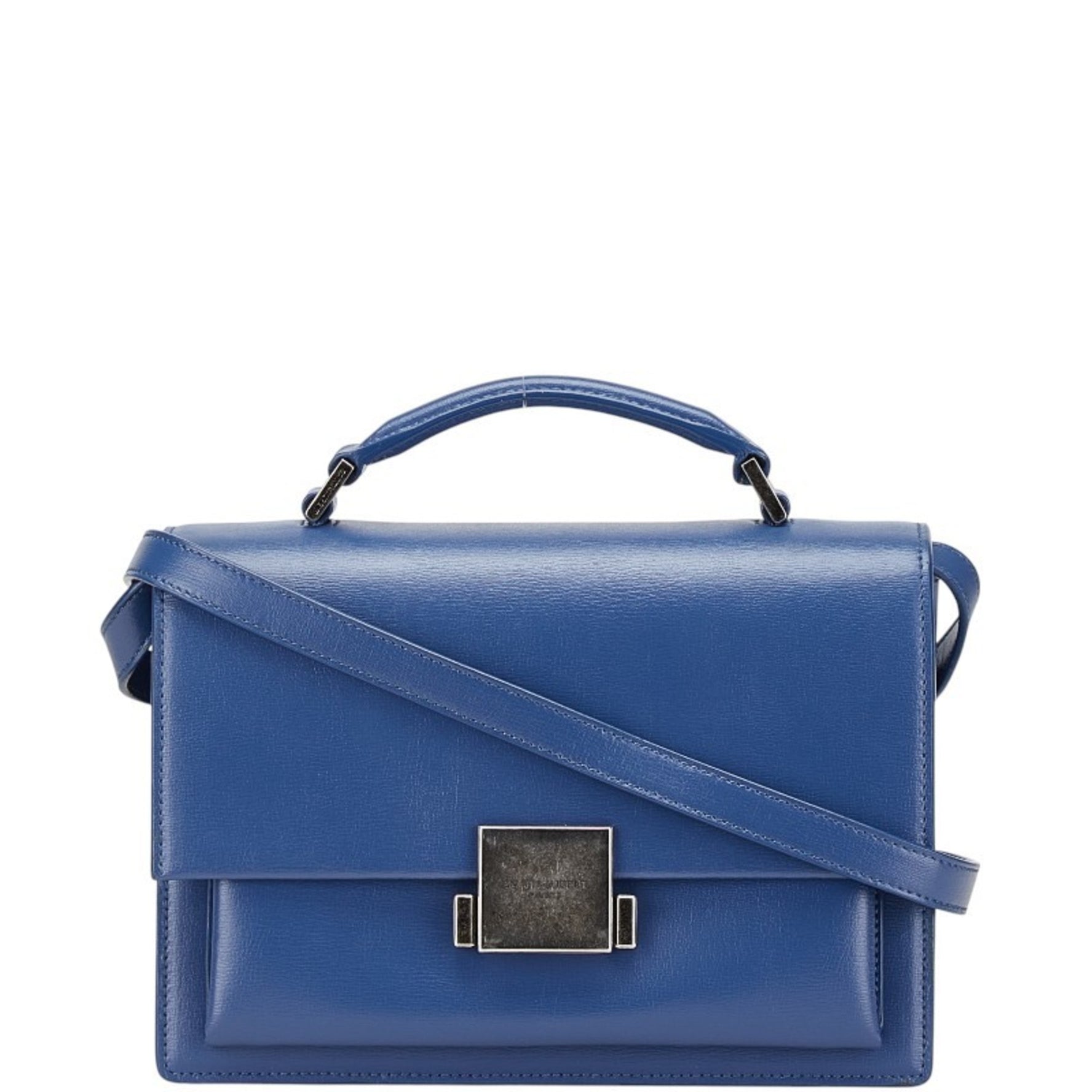 Saint Laurent Medium Belle Chasse Handbag/Shoulder Bag, Blue and Silver Leather, SAINT LAURENT