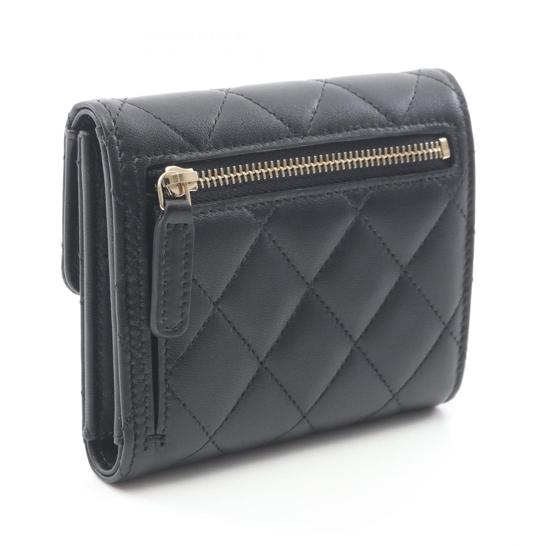 CHANEL Classic Small Flap Wallet Matelasse Trifold in Lambskin Leather