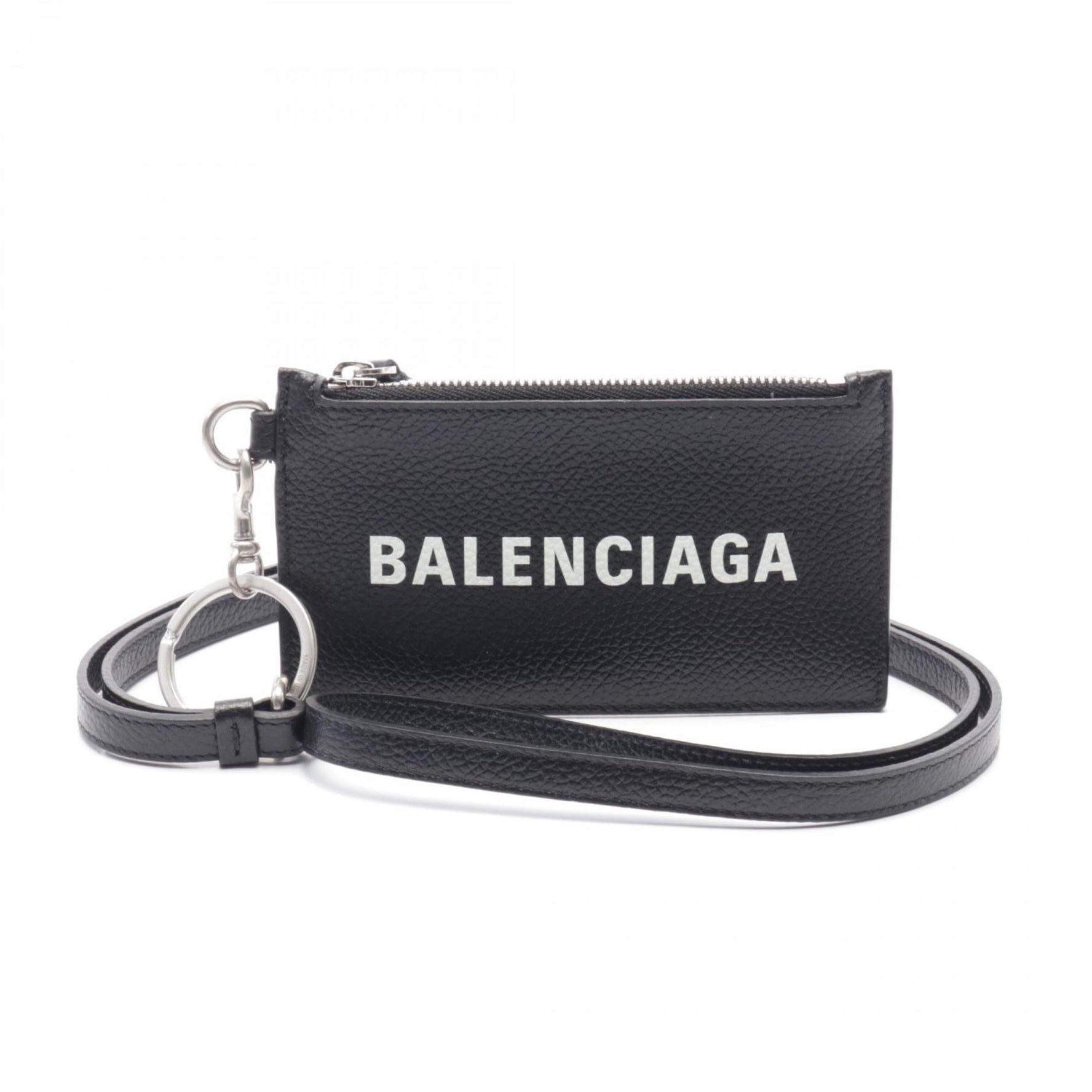 BALENCIAGA CASH Wallet/Coin Case Leather Men's Black 5945481IZI31090