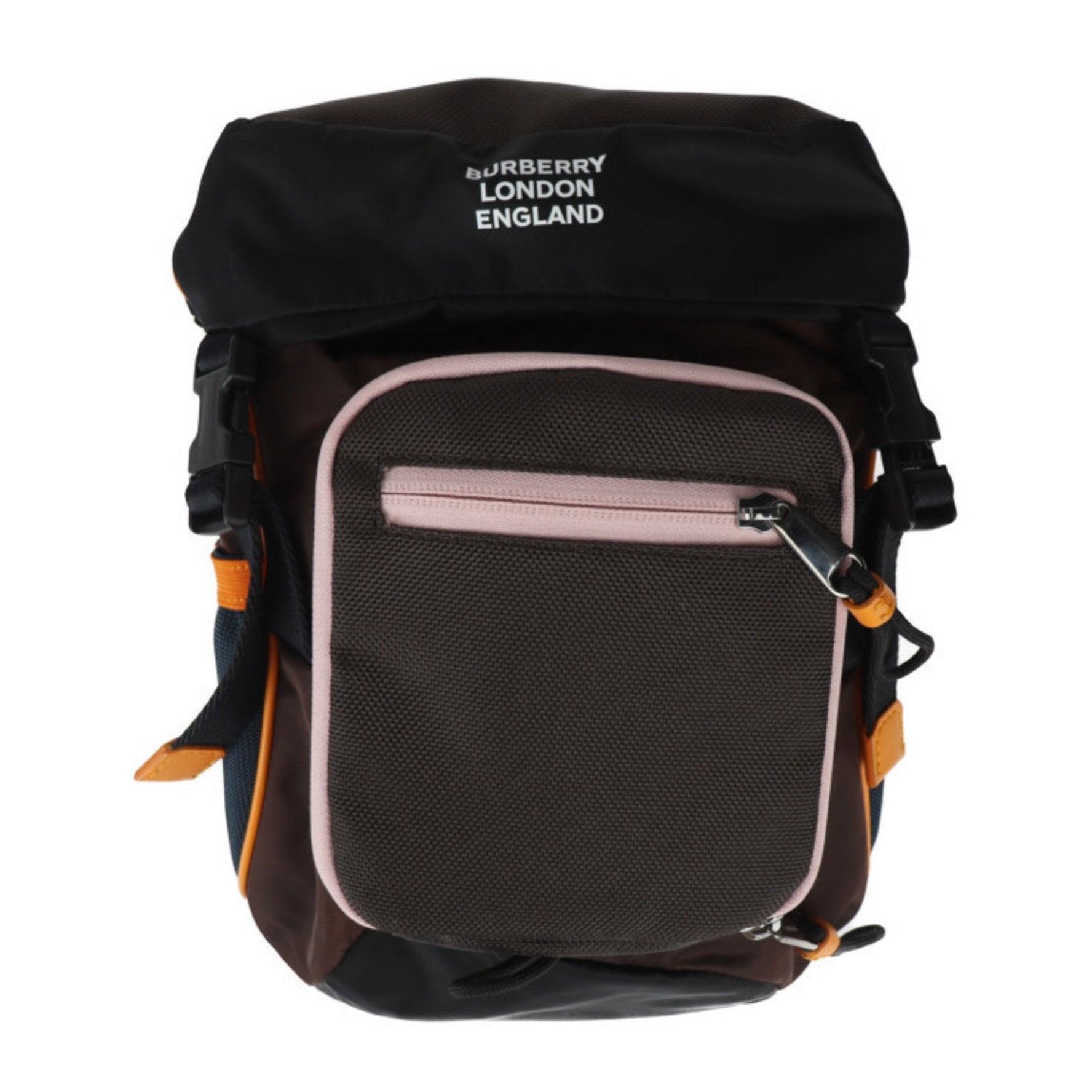 BURBERRY ML LEO NB0 A1201 Leo Body Bag Nylon COFFEE Brown x Black Pink Orange Shoulder R2410103007029