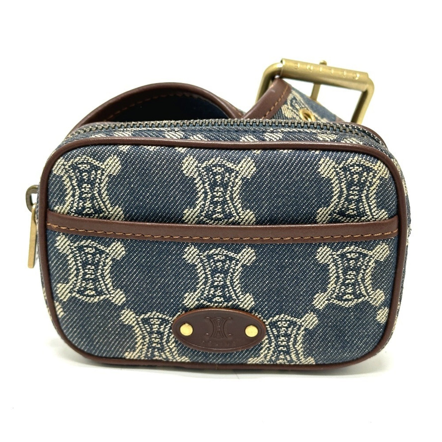 CELINE Macadam Denim Pouch Belt Bag Waist