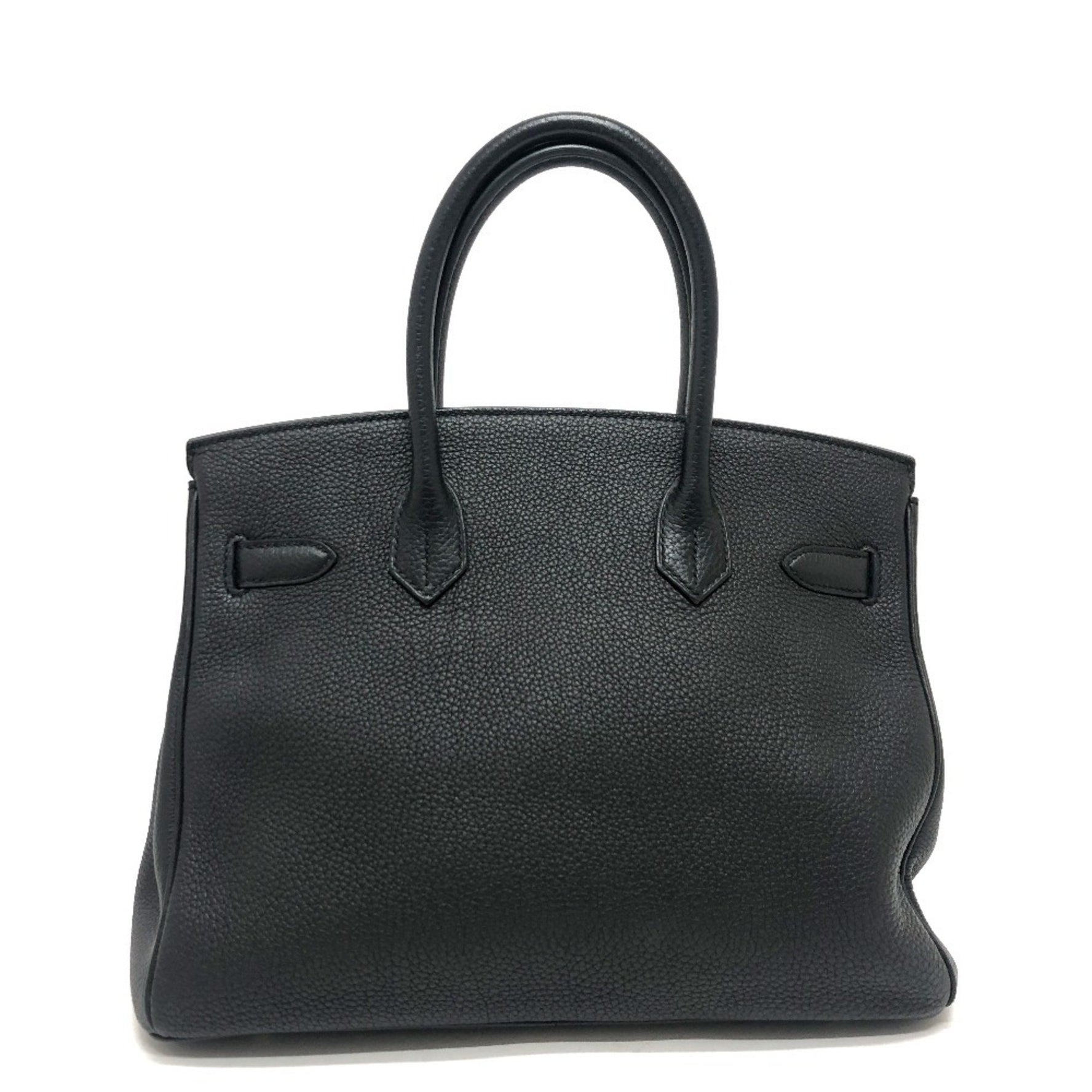 HERMES Hermes Birkin 30 Bag Handbag Togo Women's Silver Hardware Black