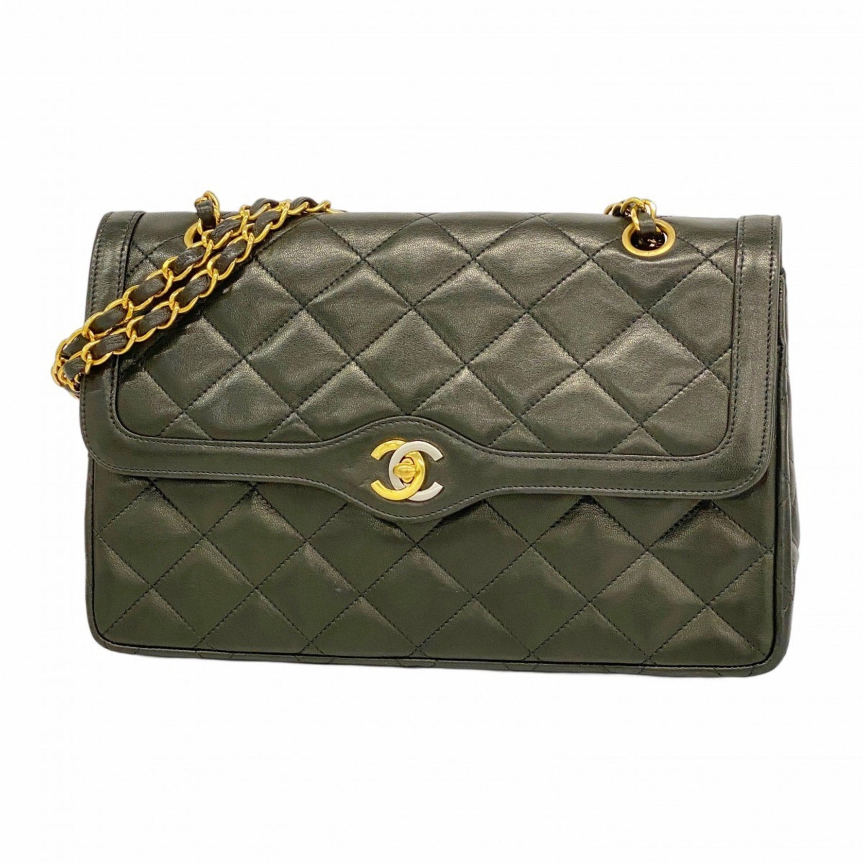 Chanel Matelasse Shoulder Bag, Paris Limited Edition, Double Flap, Chain, Lambskin, Gold