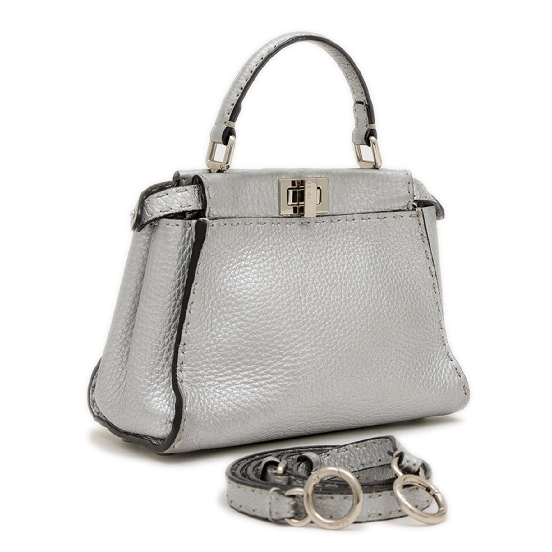 Fendi Peekaboo Mini Selleria Bag Shoulder Leather BP
