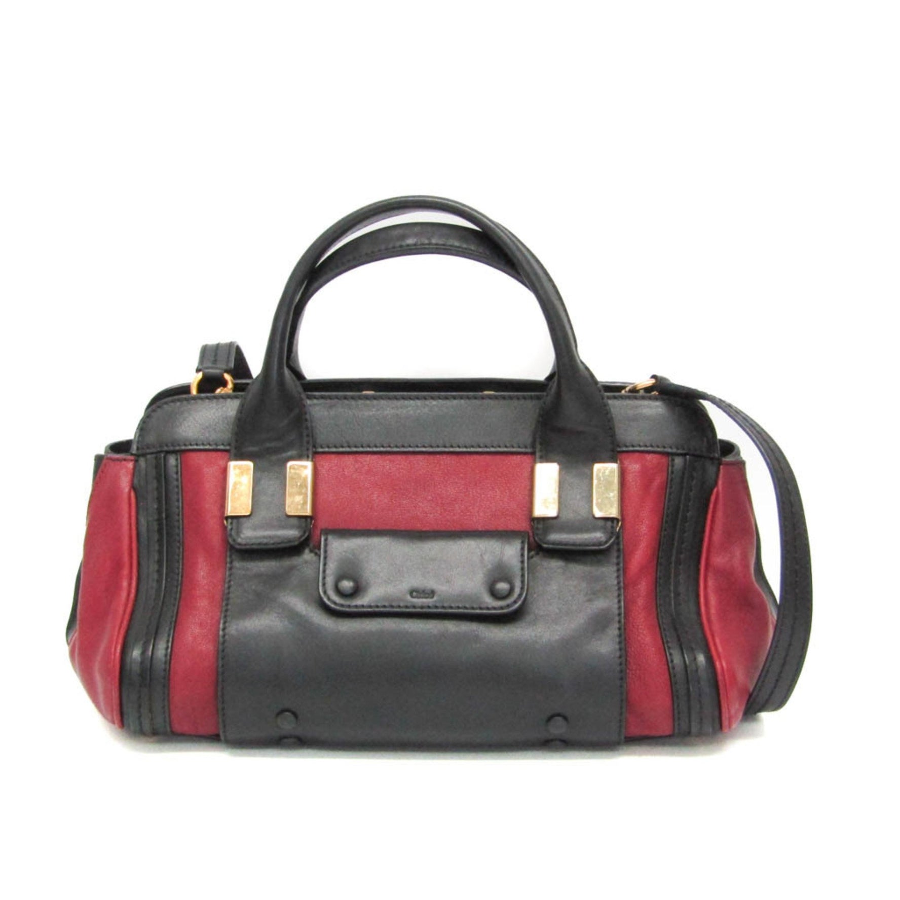 Chloé Alice Leather Handbag,Shoulder Bag Black,Bordeaux
