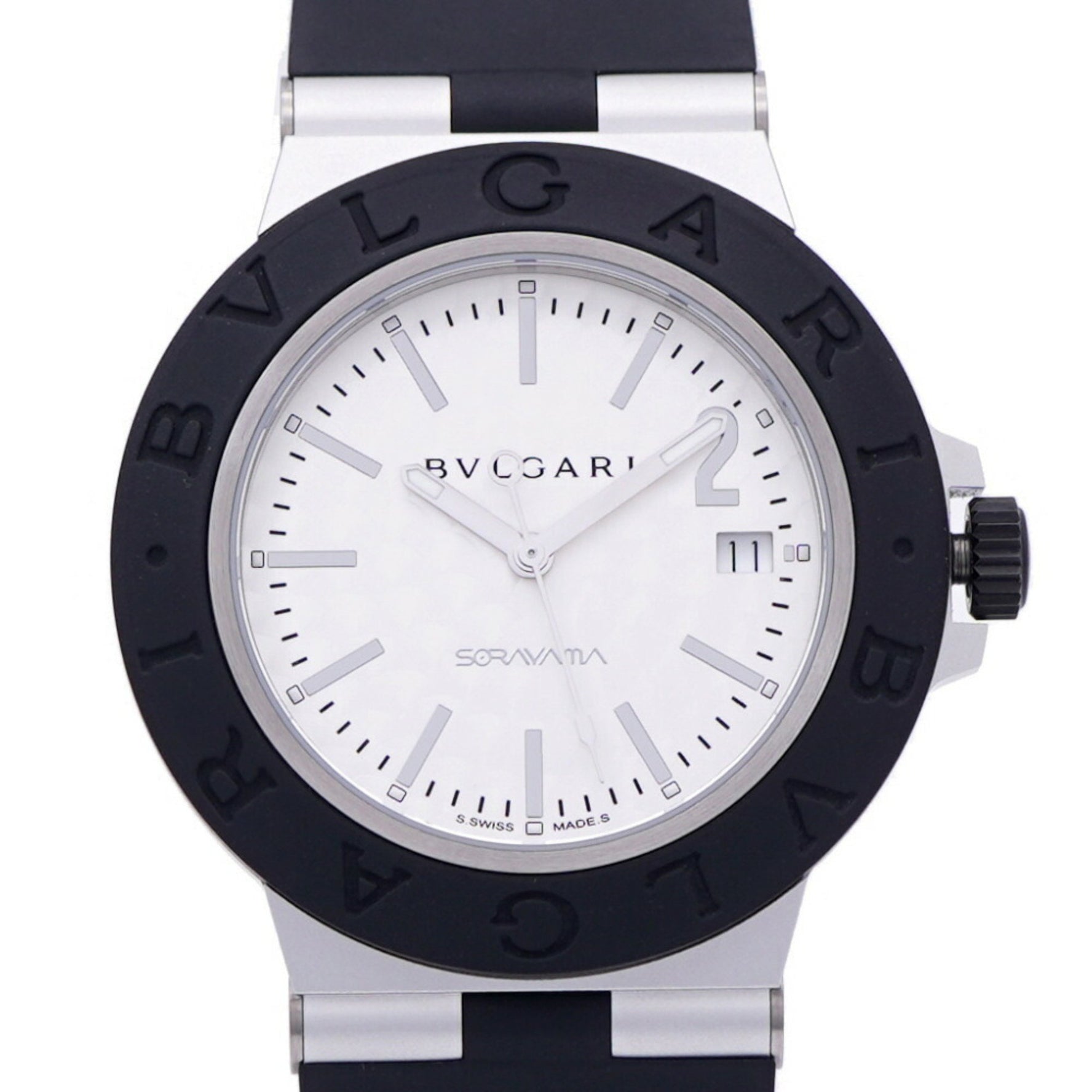 Like new Bvlgari Hajime Sorayama BB40AT Automatic Watch, Aluminum/Rubber, Silver, 1576BVLGARI Men's