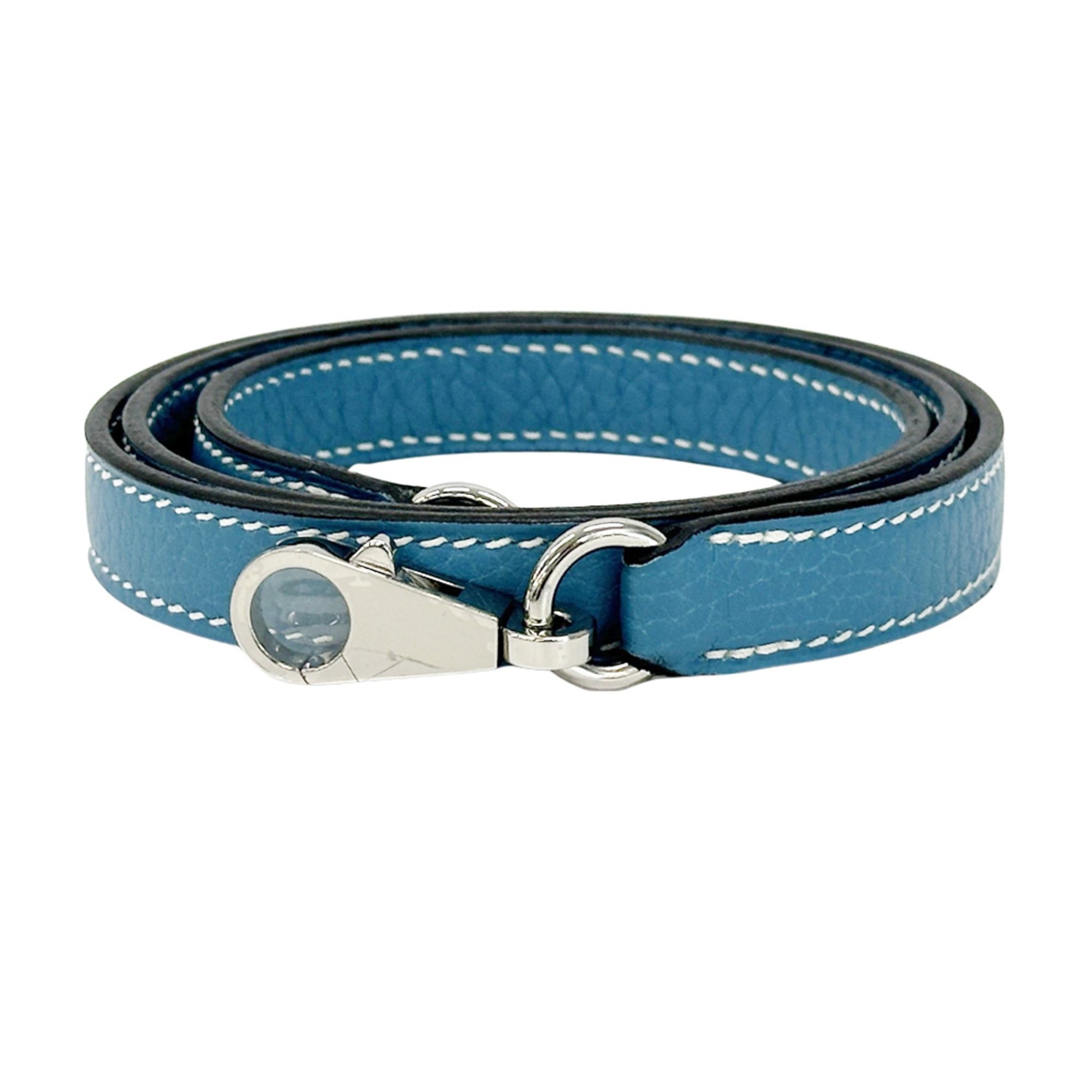 Hermes Hermès Togo shoulder strap light blue