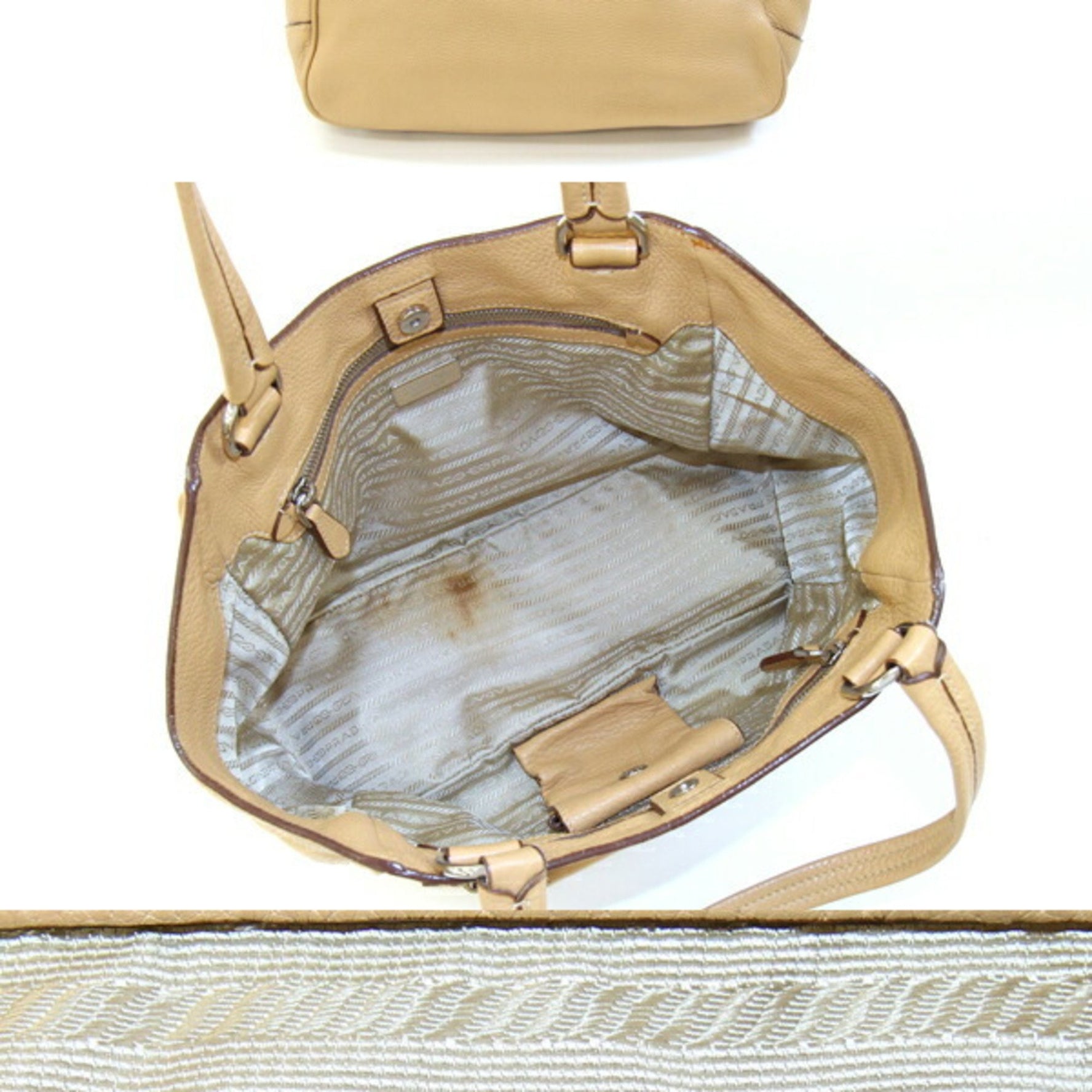 Prada Tote Bag Leather Shoulder