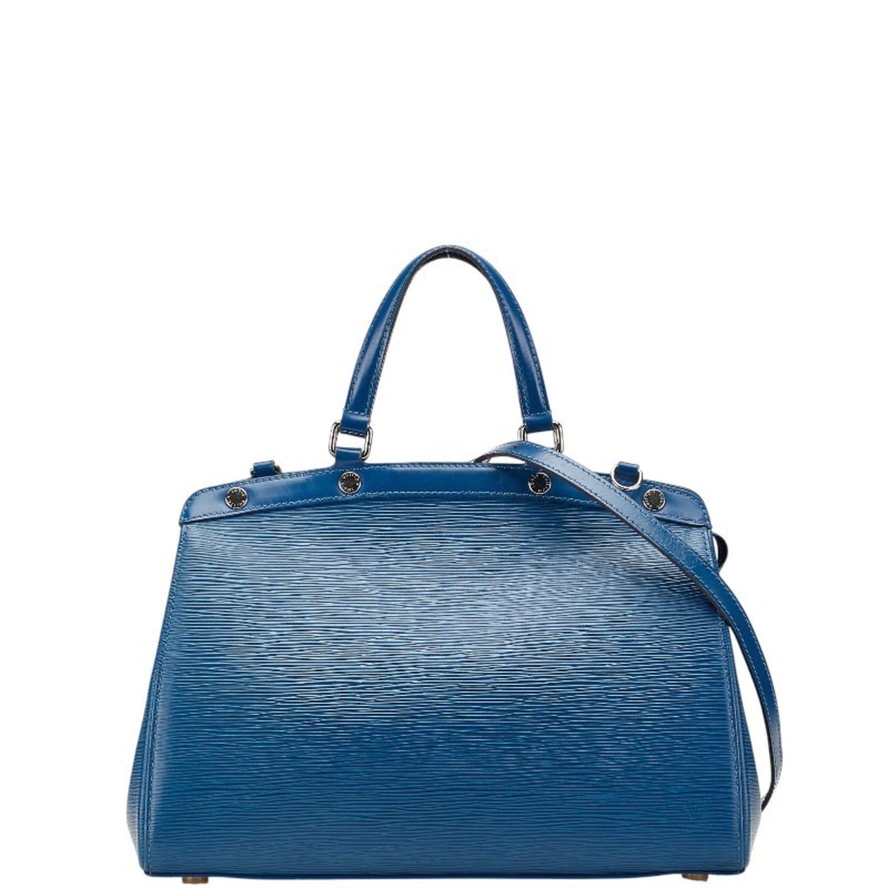 Louis Vuitton Epi B MM Handbag Shoulder Bag Saphir Blue Leather