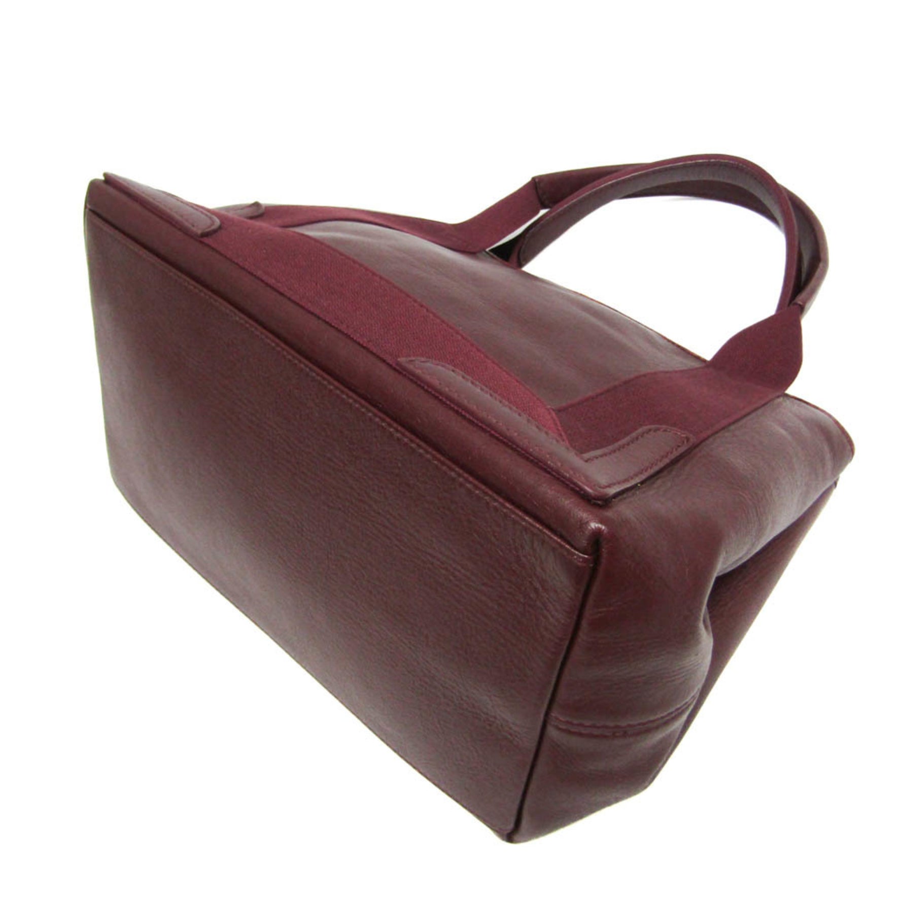 Balenciaga Navy Cabas S Men,Women Leather Handbag,Tote Bag Wine