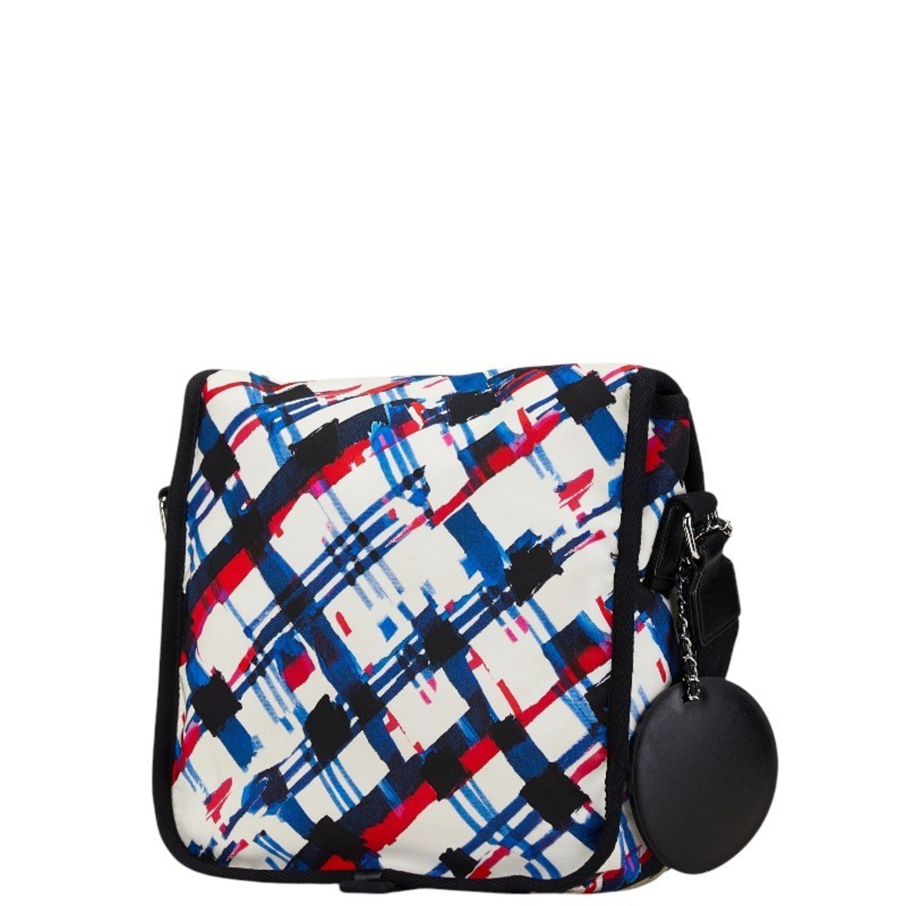 CHANEL Airline Crossbody Shoulder Bag White Multicolor Nylon