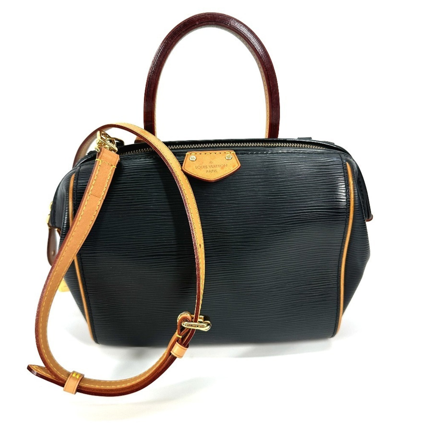 Louis Vuitton Epi Dog BB Bag Mini Boston Handbag Shoulder Leather Noir Black