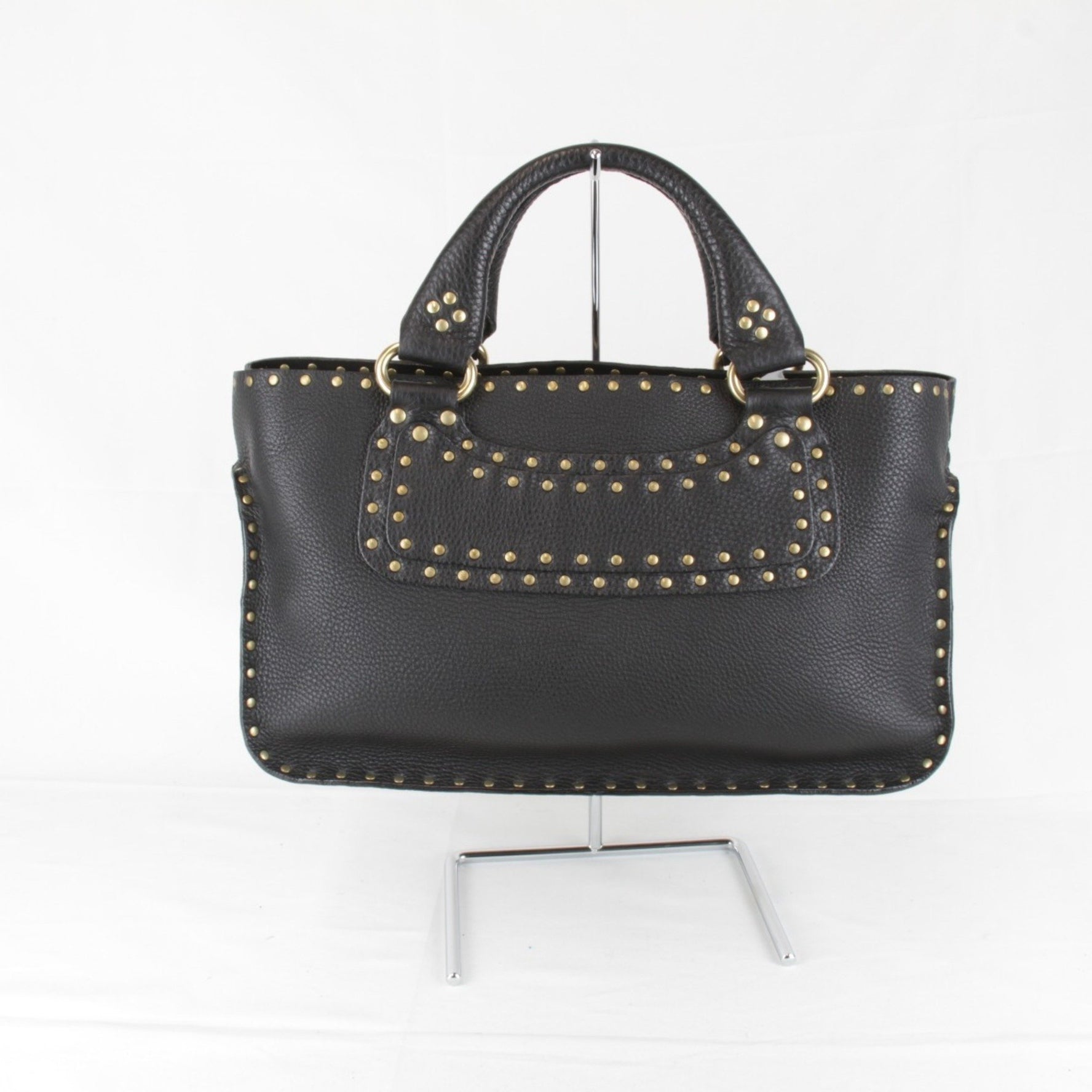 CELINE Studded Boogie Bag Leather Handbag