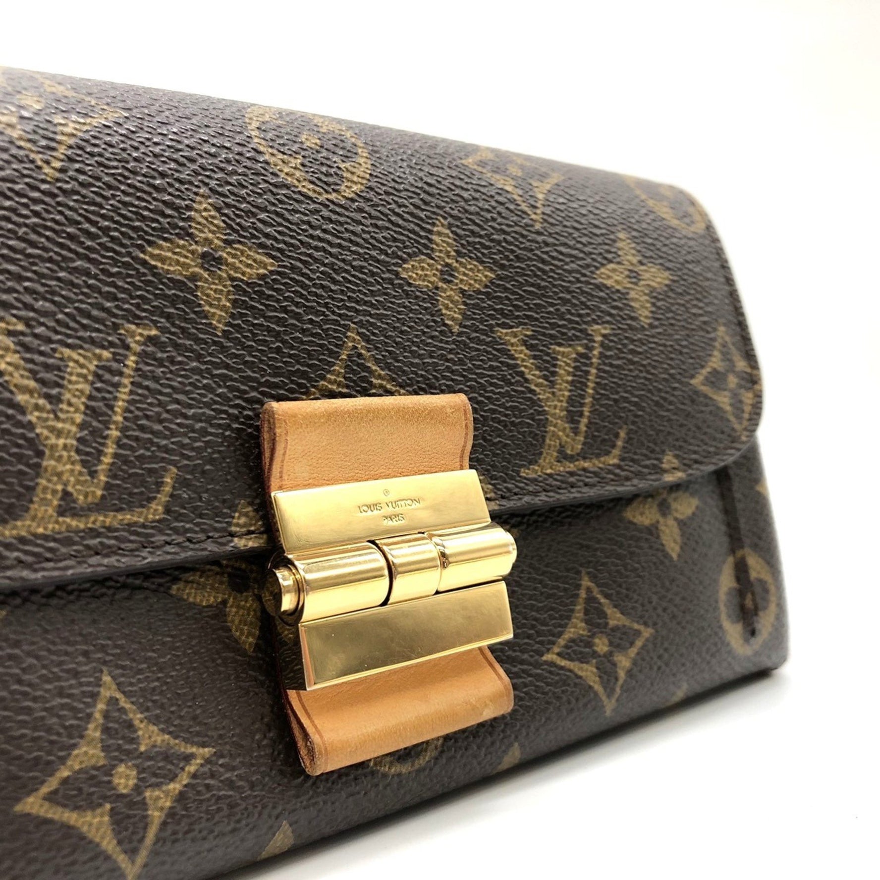 Louis Vuitton Portefeuille Elysee Long Wallet Brown Monogram Canvas Leather