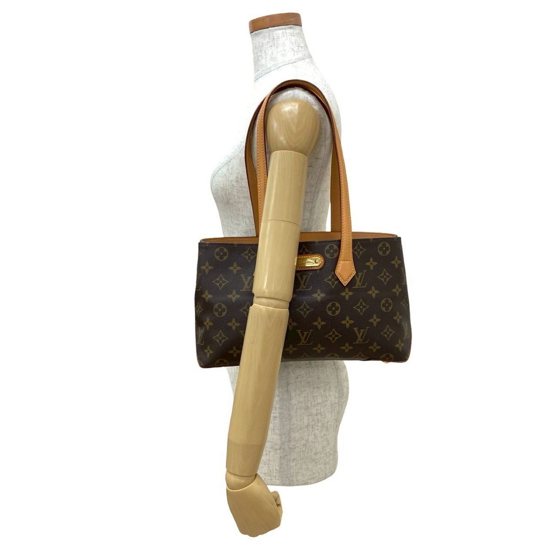 Unused, stored LOUIS VUITTON Wilshire PM Monogram Leather Tote Bag/Semi-Shoulder Bag