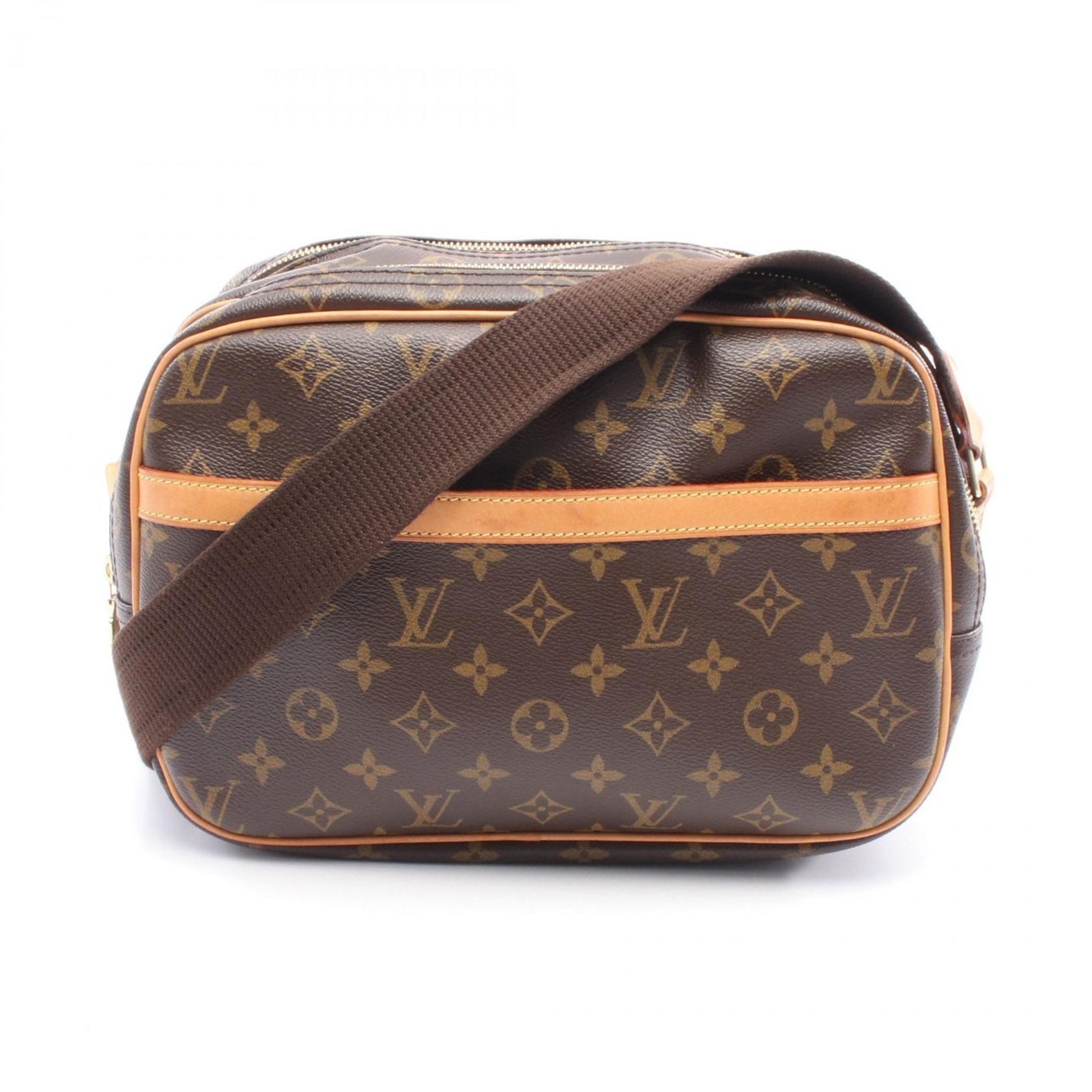 Louis Vuitton Reporter PM Shoulder Bag, Coated Canvas and Leather, Monogram, Brown