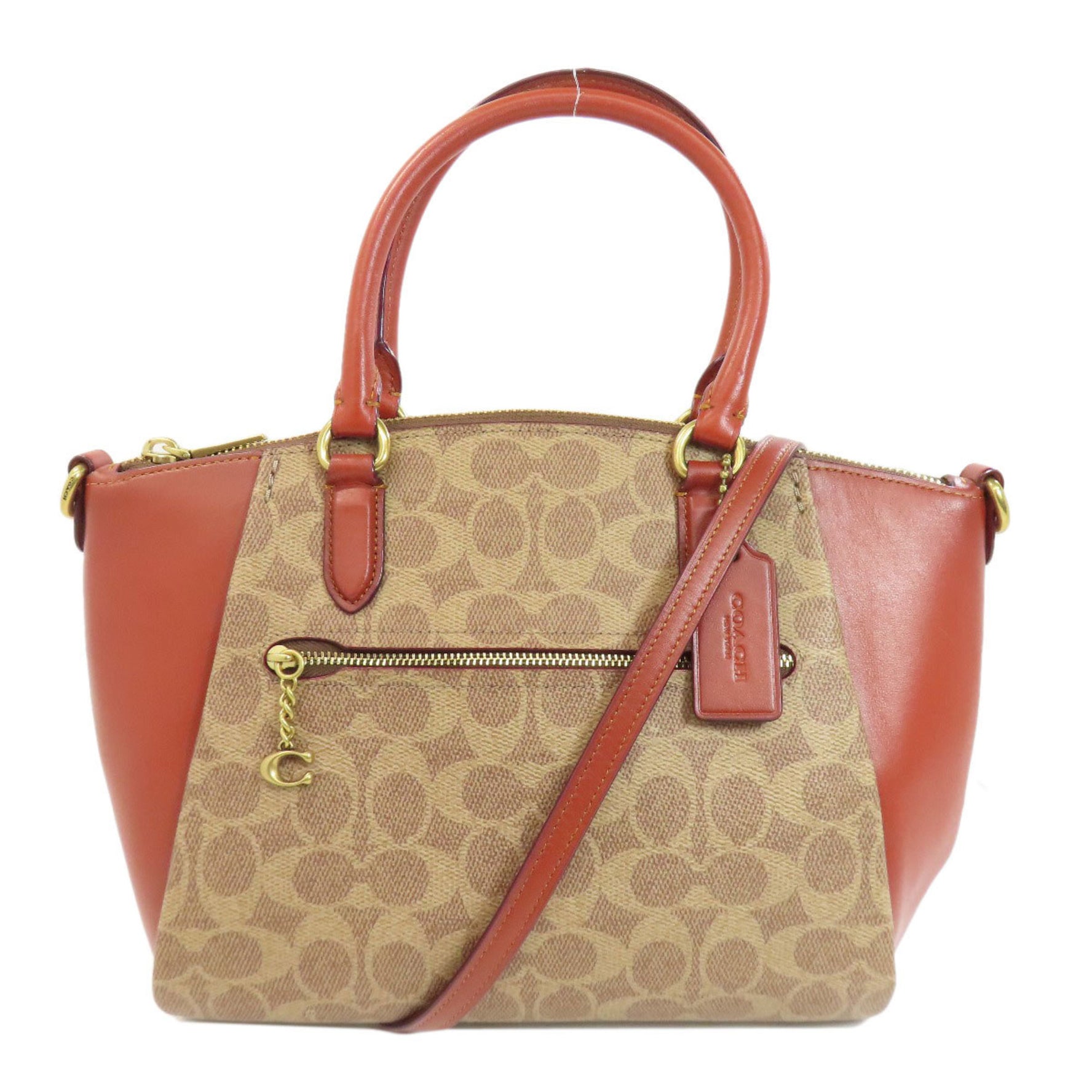 Coach Ellis Satchel Signature Handbag Leather