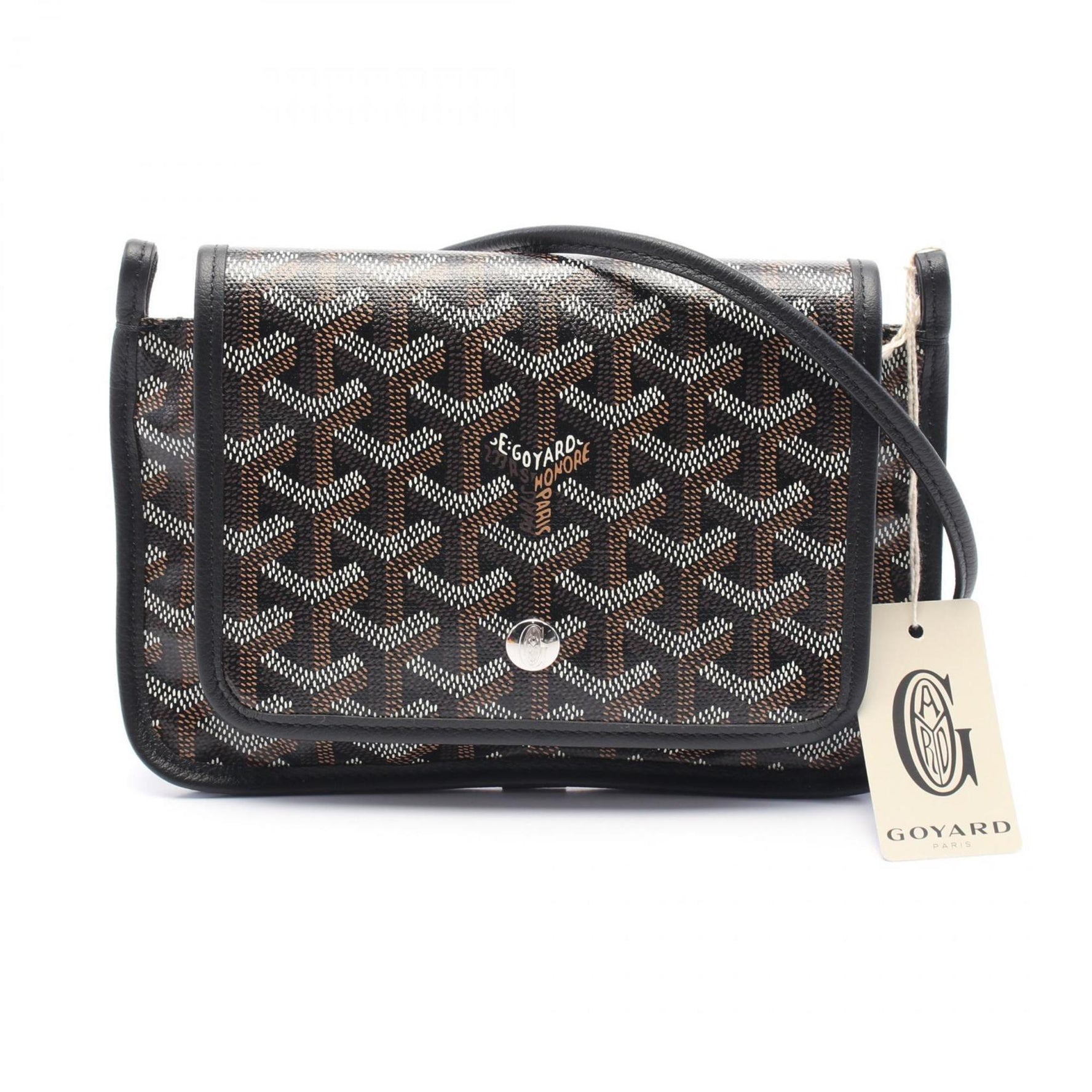 Goyard Plumet Pouch Wallet Shoulder Bag in Coated Canvas and Leather