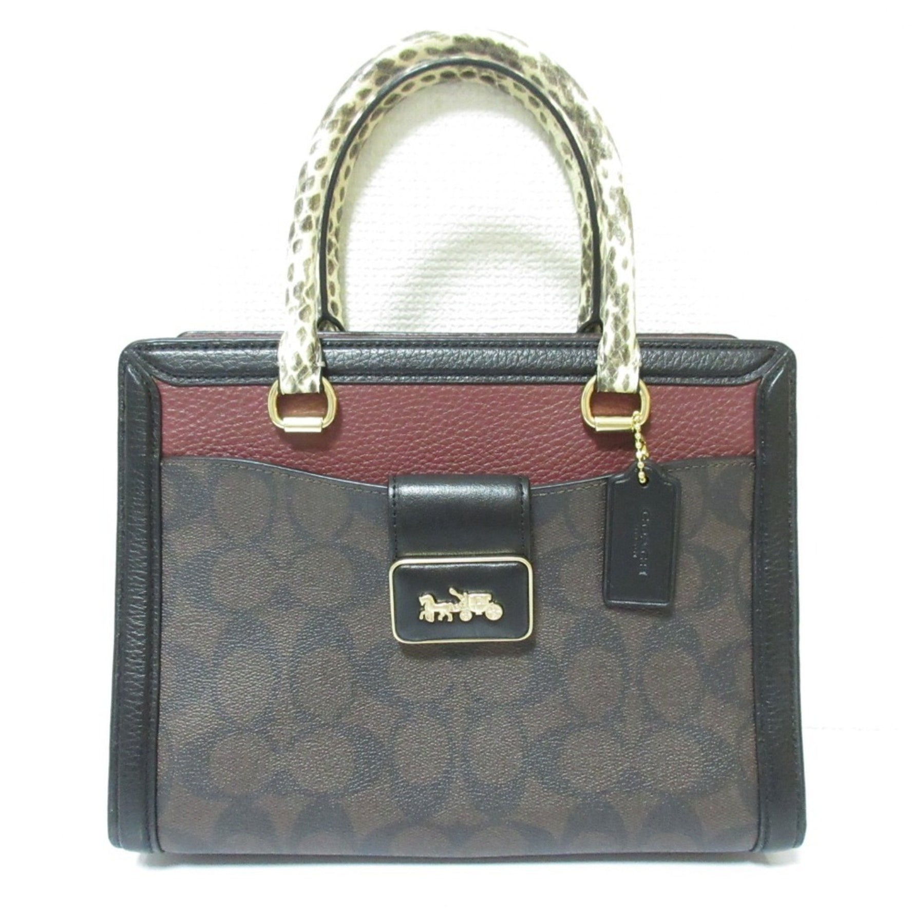COACH Grace Carryall Signature 2way Handbag Shoulder Bag CD701 Multicolor Women's