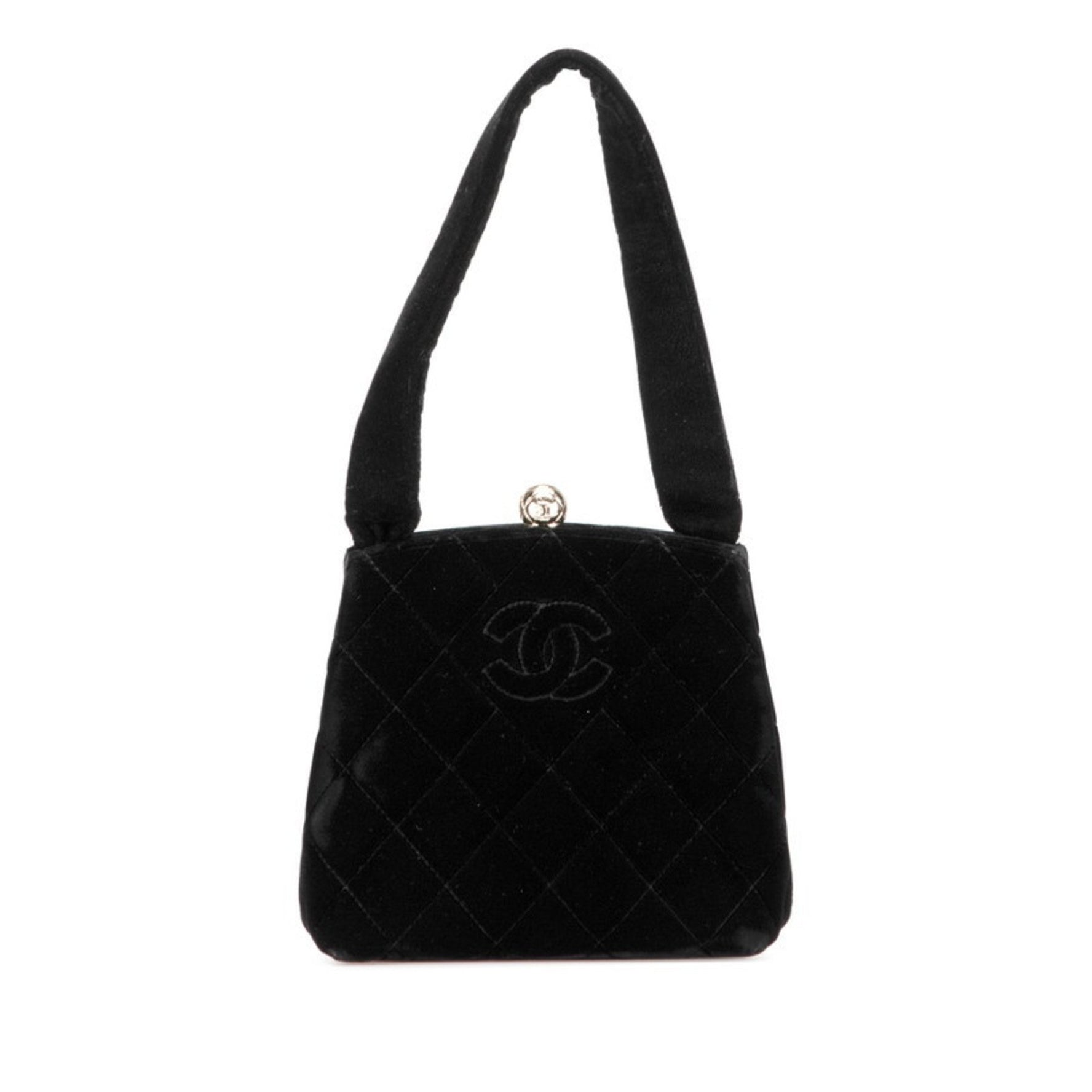 CHANEL Matelasse Coco Mark Mini Handbag in Velvet