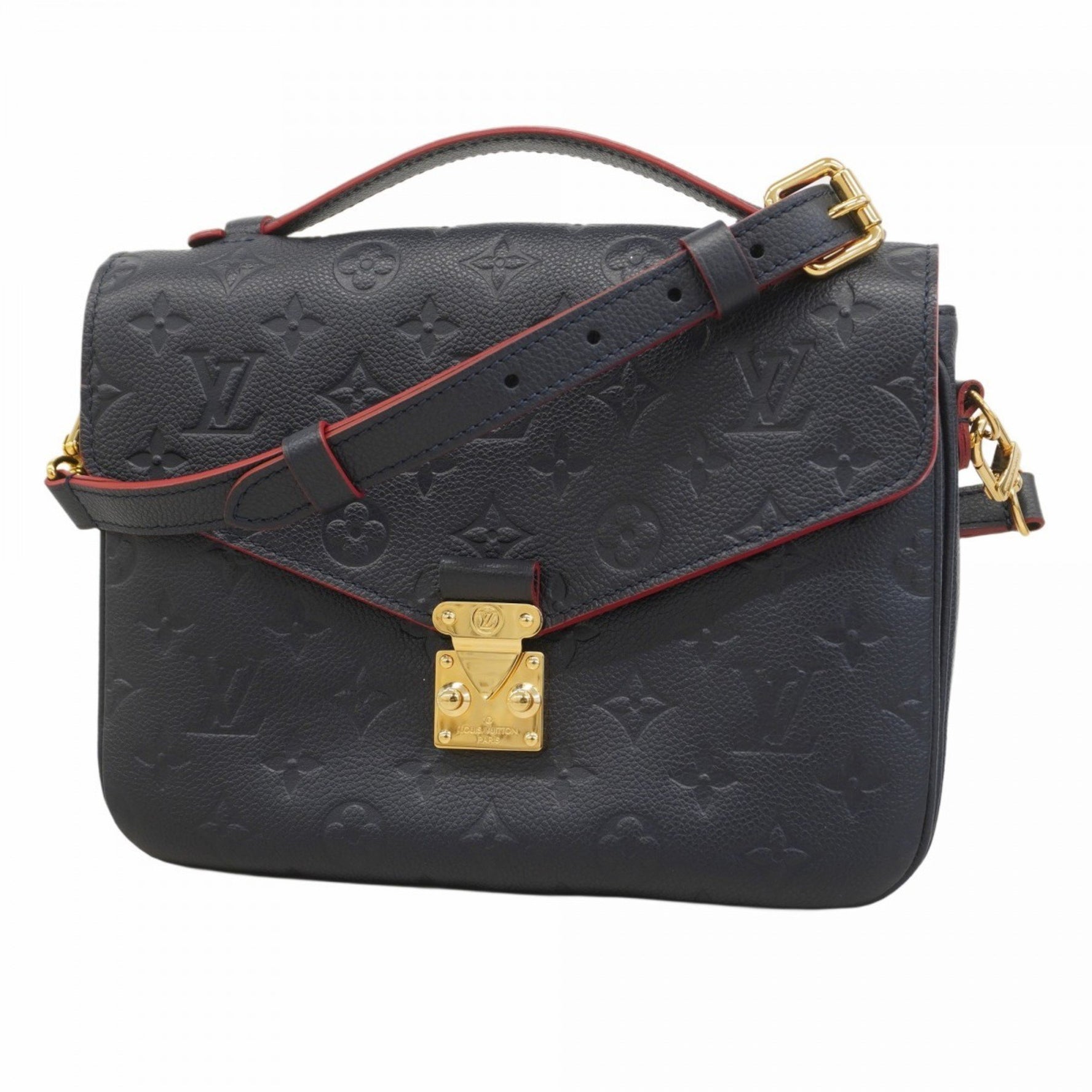 Louis Vuitton Monogram Empreinte Pochette Metis MM Marine Rouge Bag