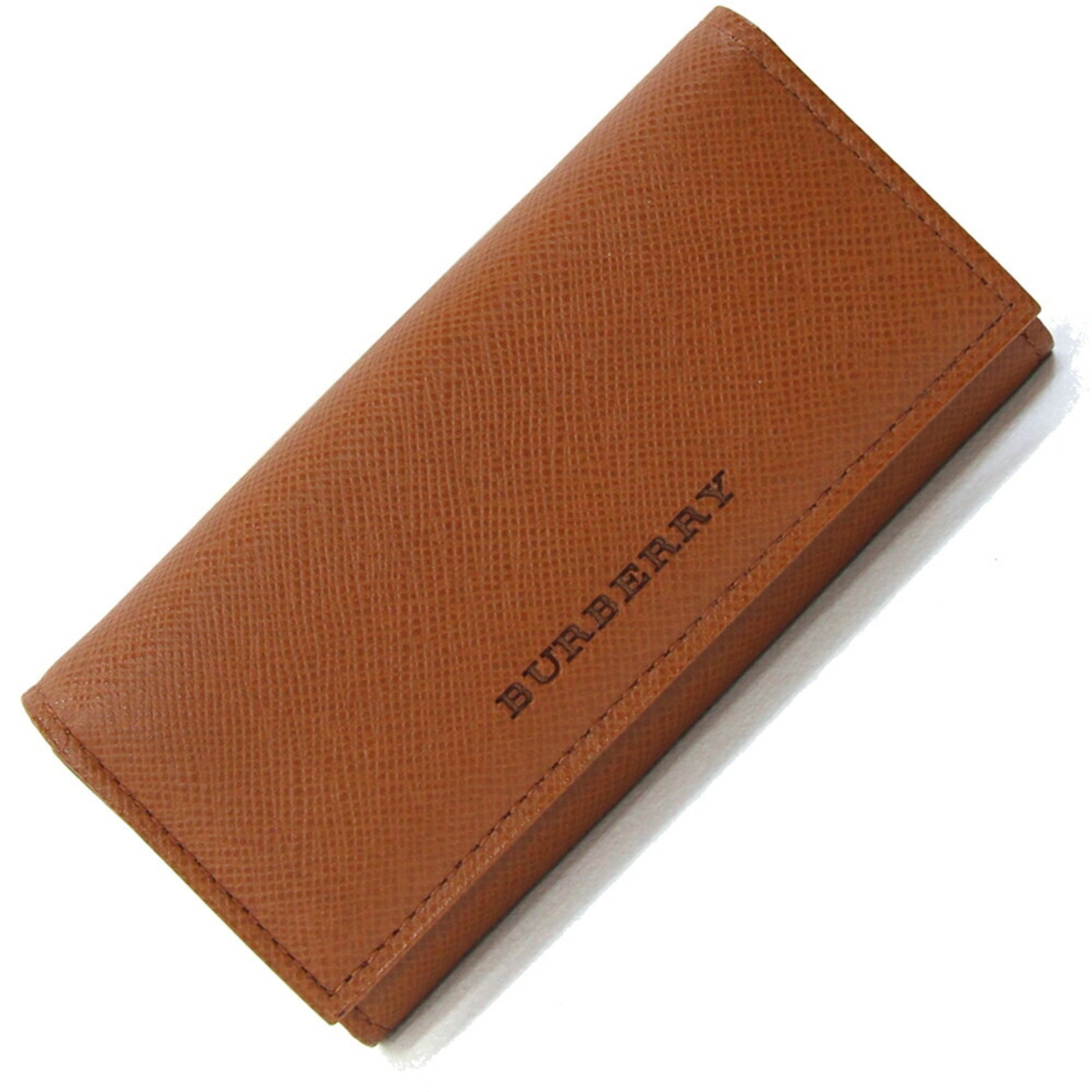 Burberry 4-ring key case, brown leather, keys, check pattern, for women and men, BURBERRY